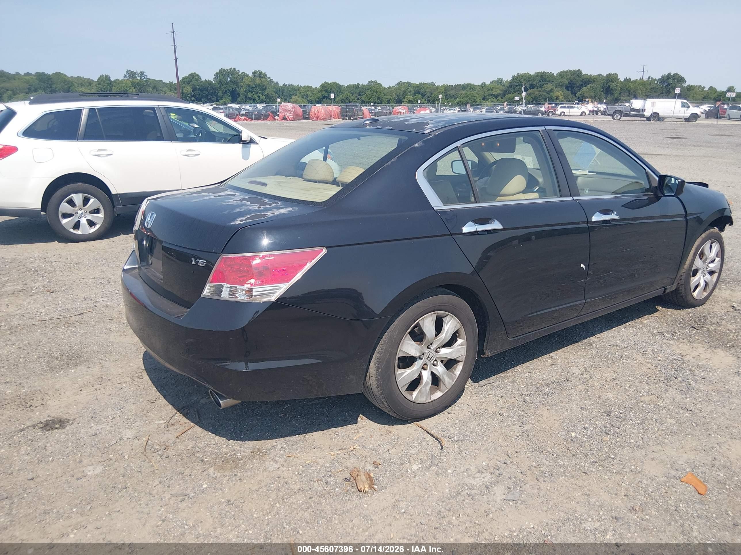 2008 Honda Accord 3.5 Ex-l Black vin: 1HGCP36888A004540