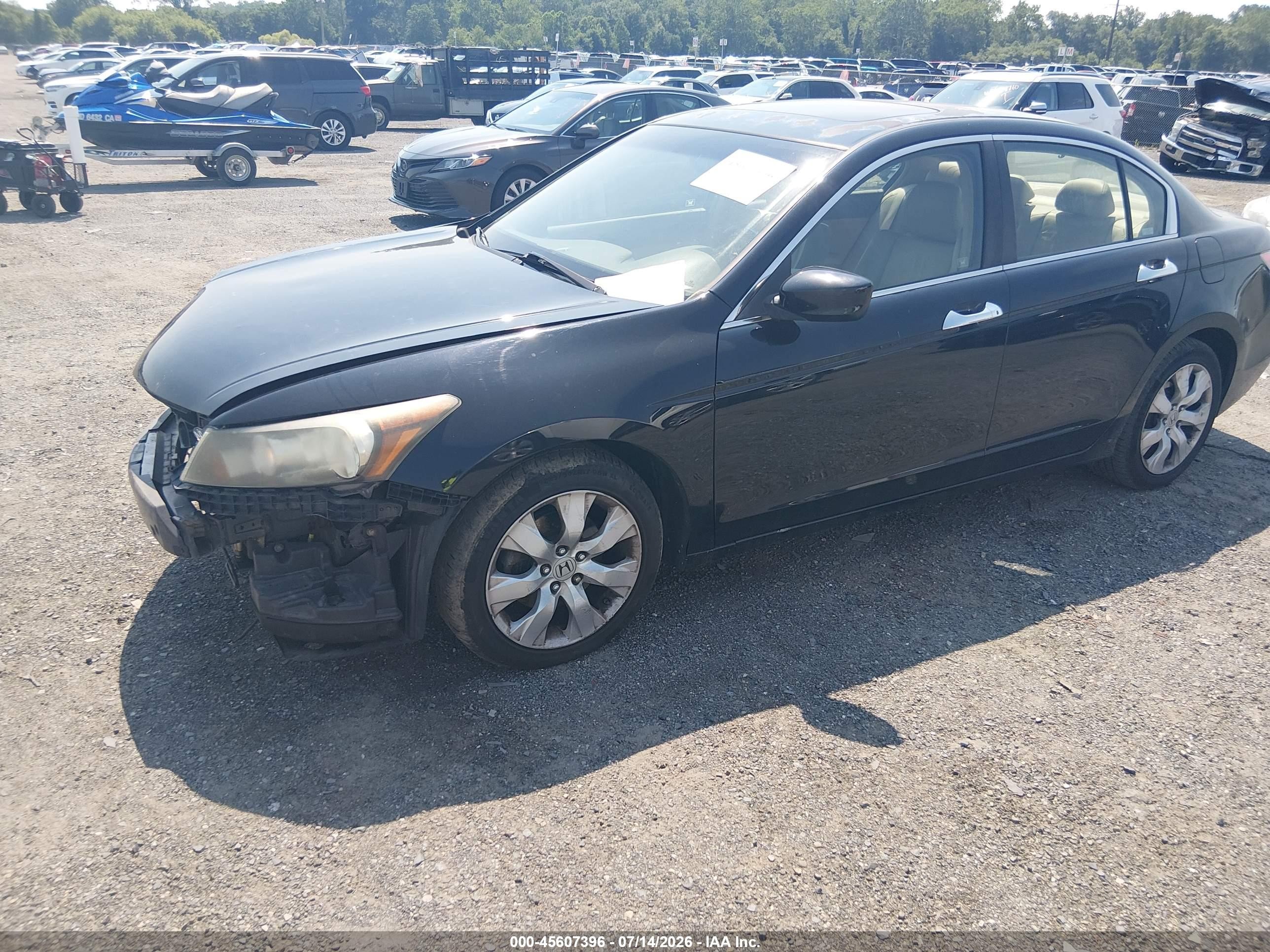 2008 Honda Accord 3.5 Ex-l Black vin: 1HGCP36888A004540