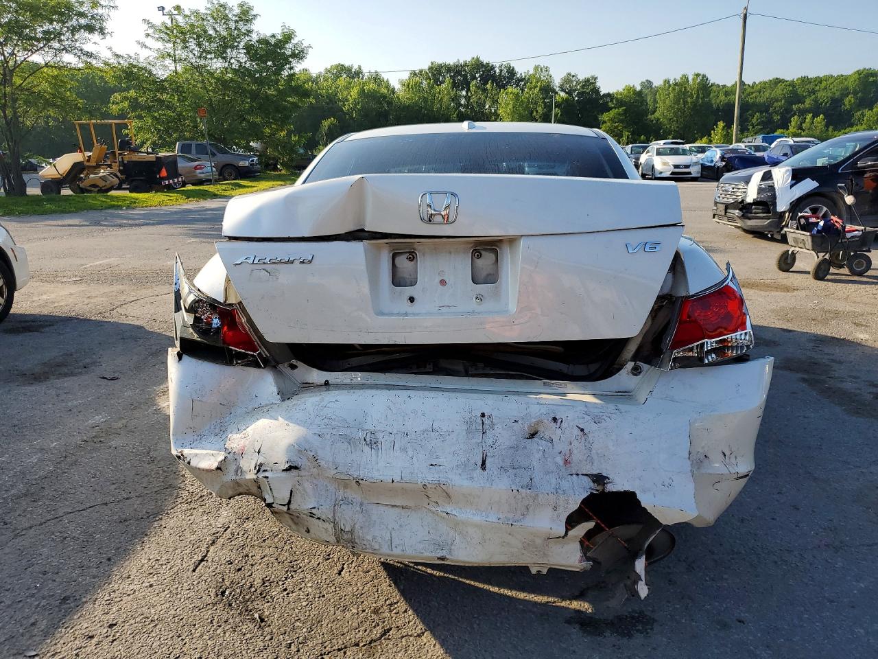 2008 Honda Accord Exl White vin: 1HGCP36888A013321