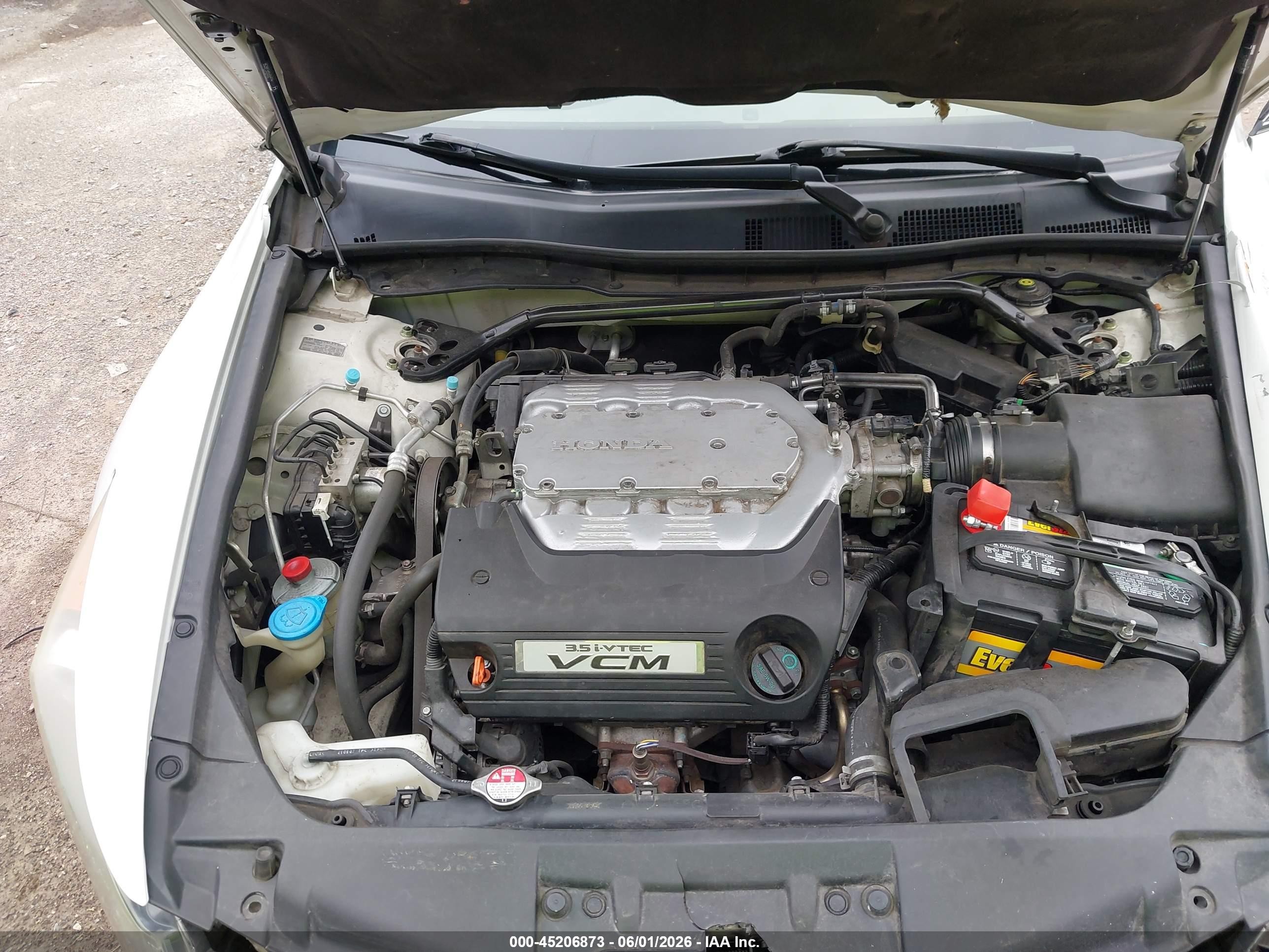 2008 Honda Accord 3.5 Ex-l White vin: 1HGCP36888A022228