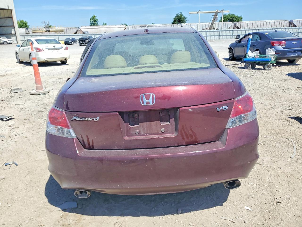 2008 Honda Accord Exl Бордовый vin: 1HGCP36888A030975