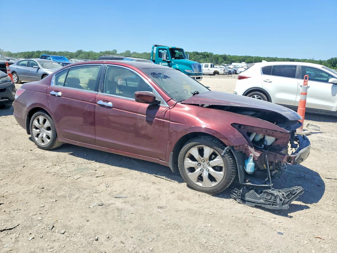 2008 Honda Accord Exl Бордовый vin: 1HGCP36888A030975