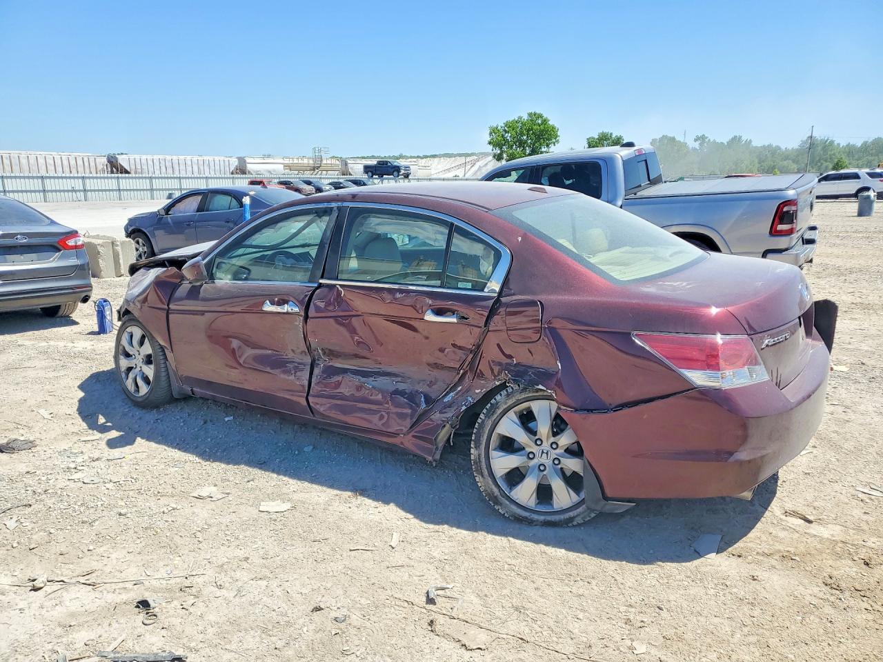 2008 Honda Accord Exl Бордовый vin: 1HGCP36888A030975