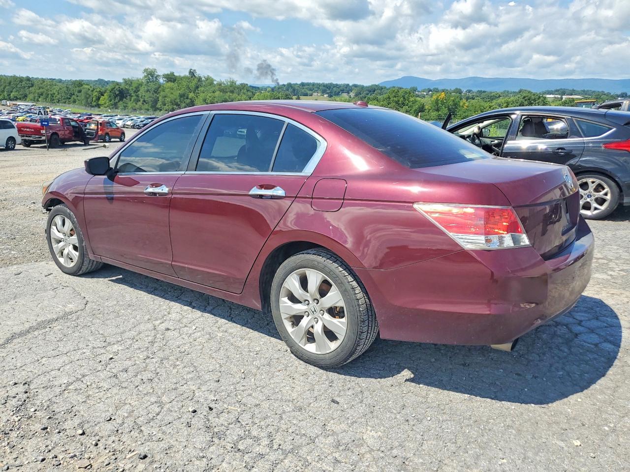 2008 Honda Accord Exl Maroon vin: 1HGCP36888A074586