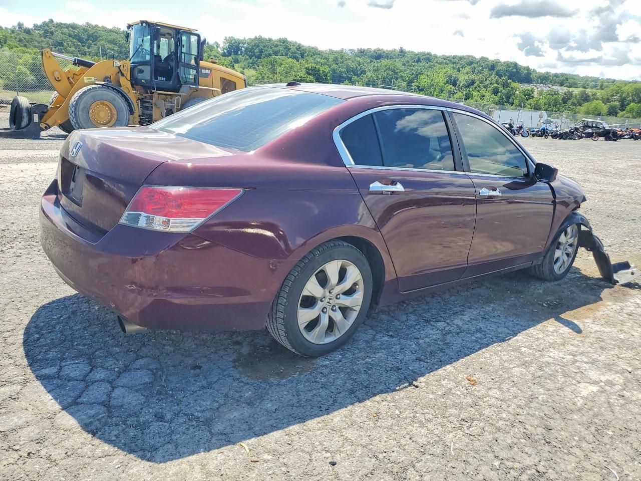 2008 Honda Accord Exl Maroon vin: 1HGCP36888A074586