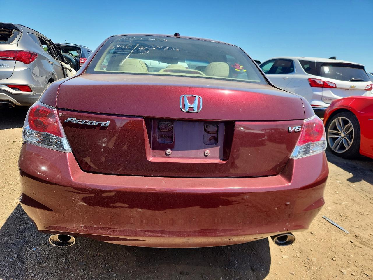 2008 Honda Accord Exl Burgundy vin: 1HGCP36888A084227
