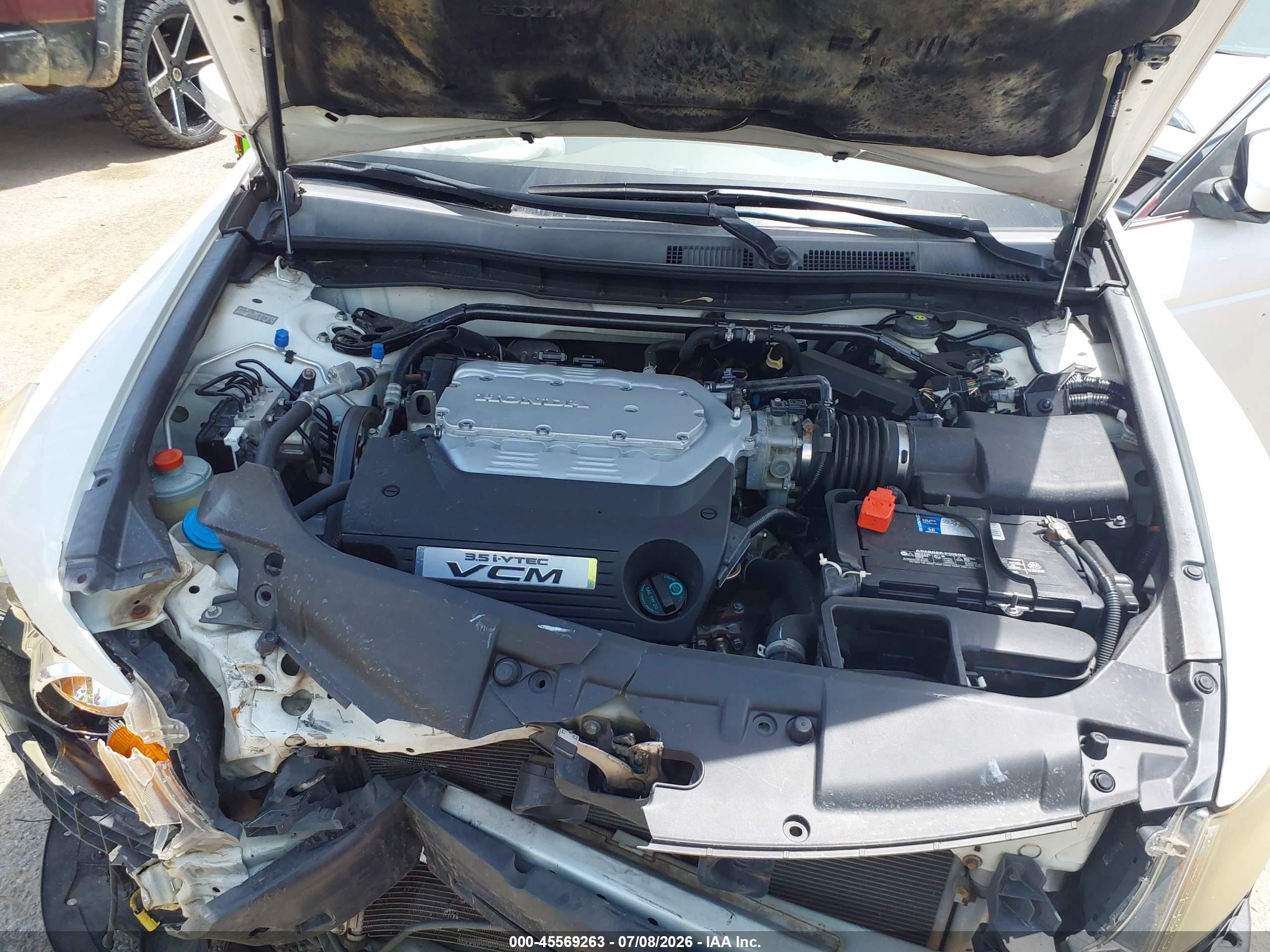 2009 Honda Accord 3.5 Ex-l White vin: 1HGCP36889A002563