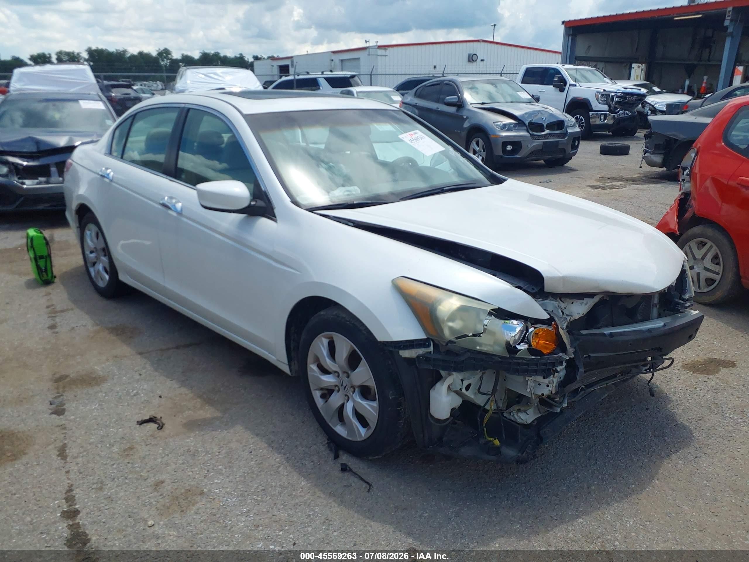 2009 Honda Accord 3.5 Ex-l White vin: 1HGCP36889A002563