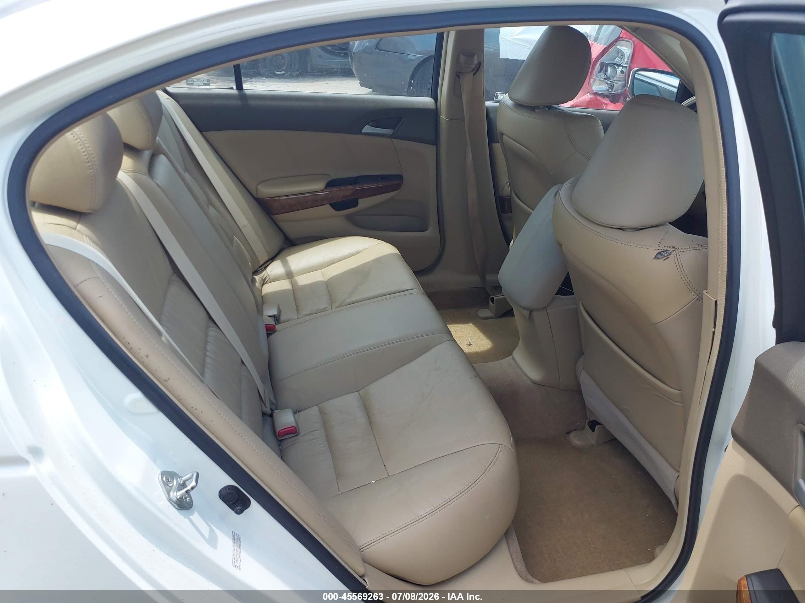 2009 Honda Accord 3.5 Ex-l White vin: 1HGCP36889A002563