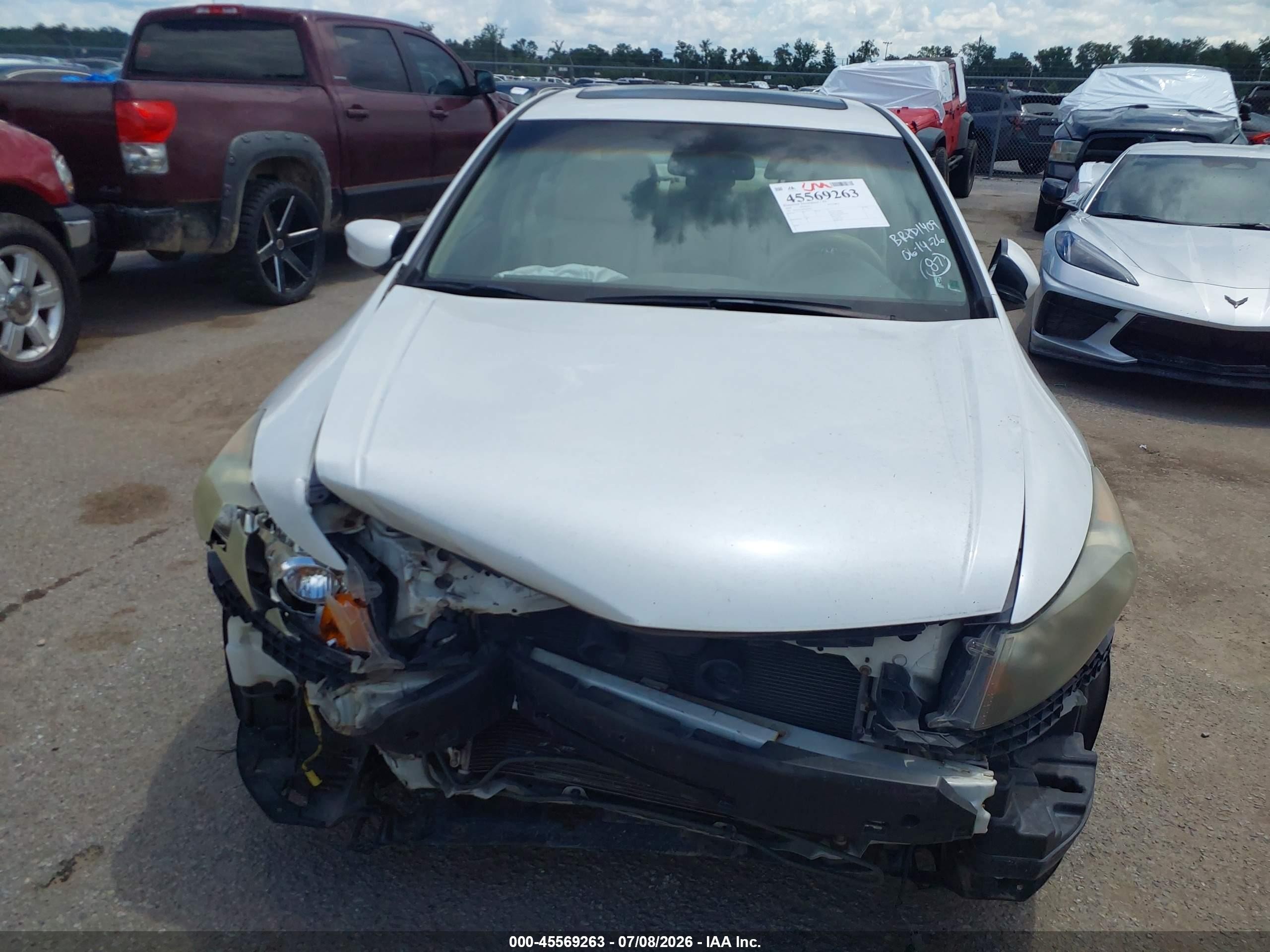 2009 Honda Accord 3.5 Ex-l White vin: 1HGCP36889A002563