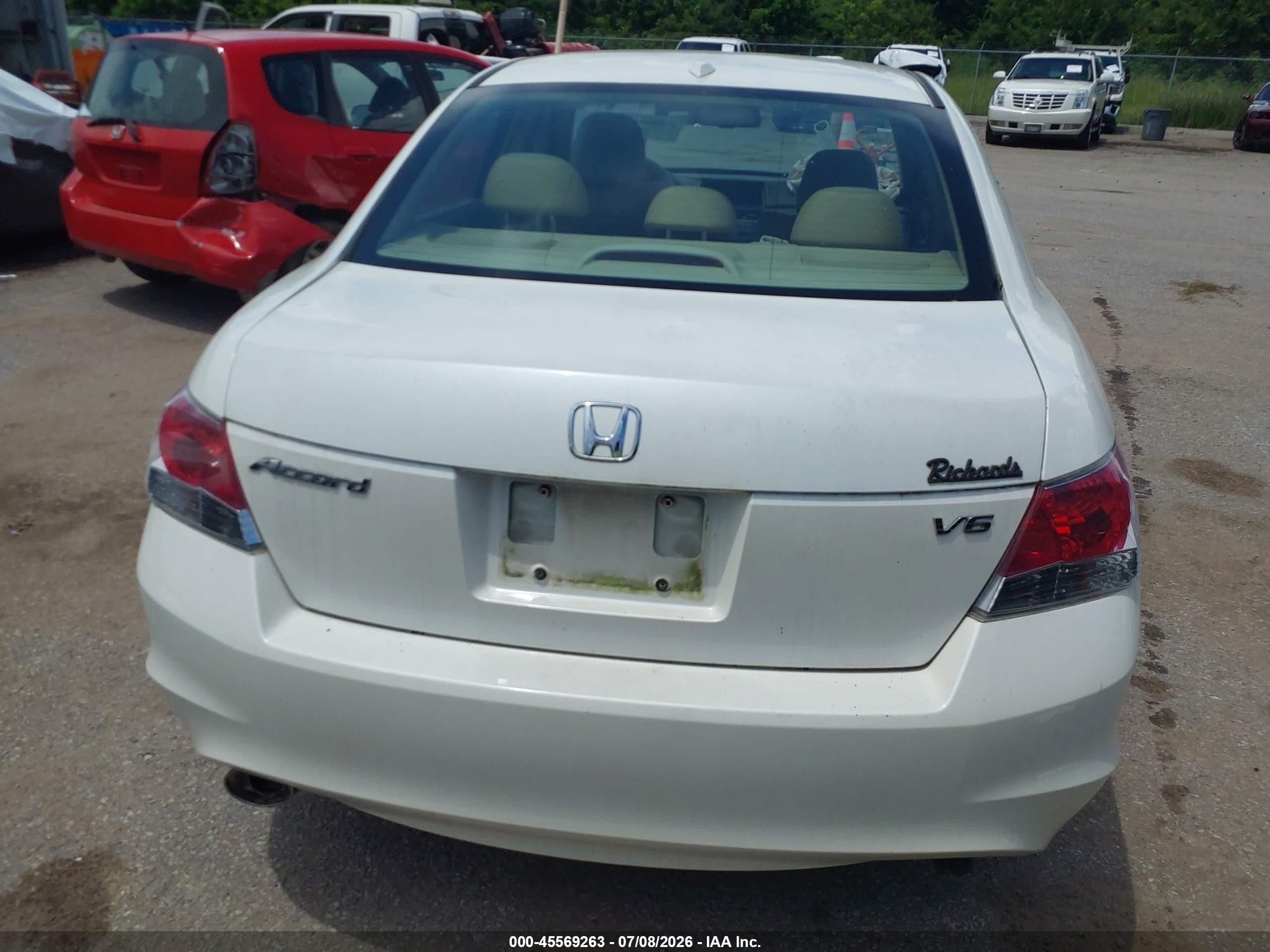 2009 Honda Accord 3.5 Ex-l White vin: 1HGCP36889A002563