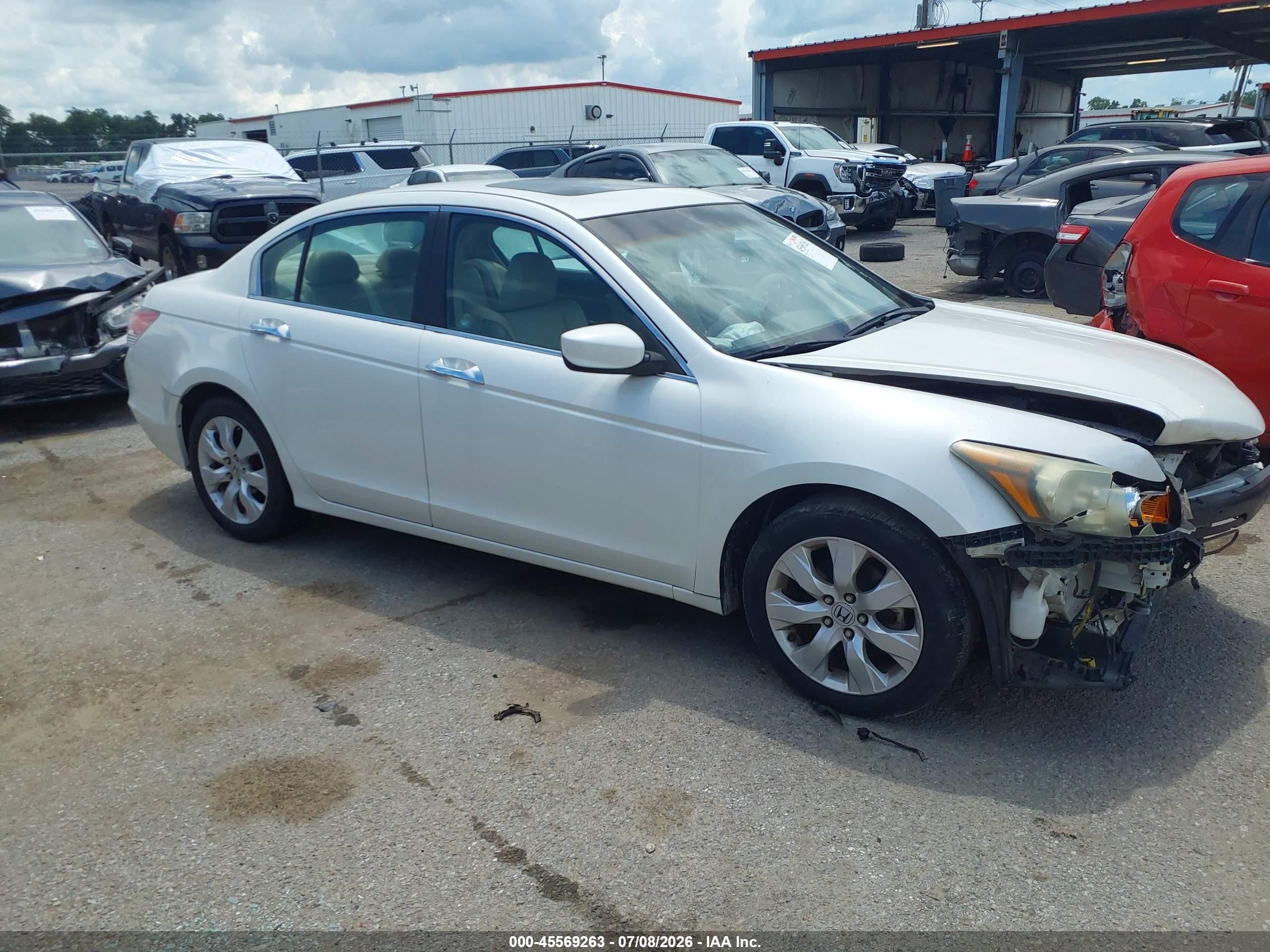 2009 Honda Accord 3.5 Ex-l White vin: 1HGCP36889A002563