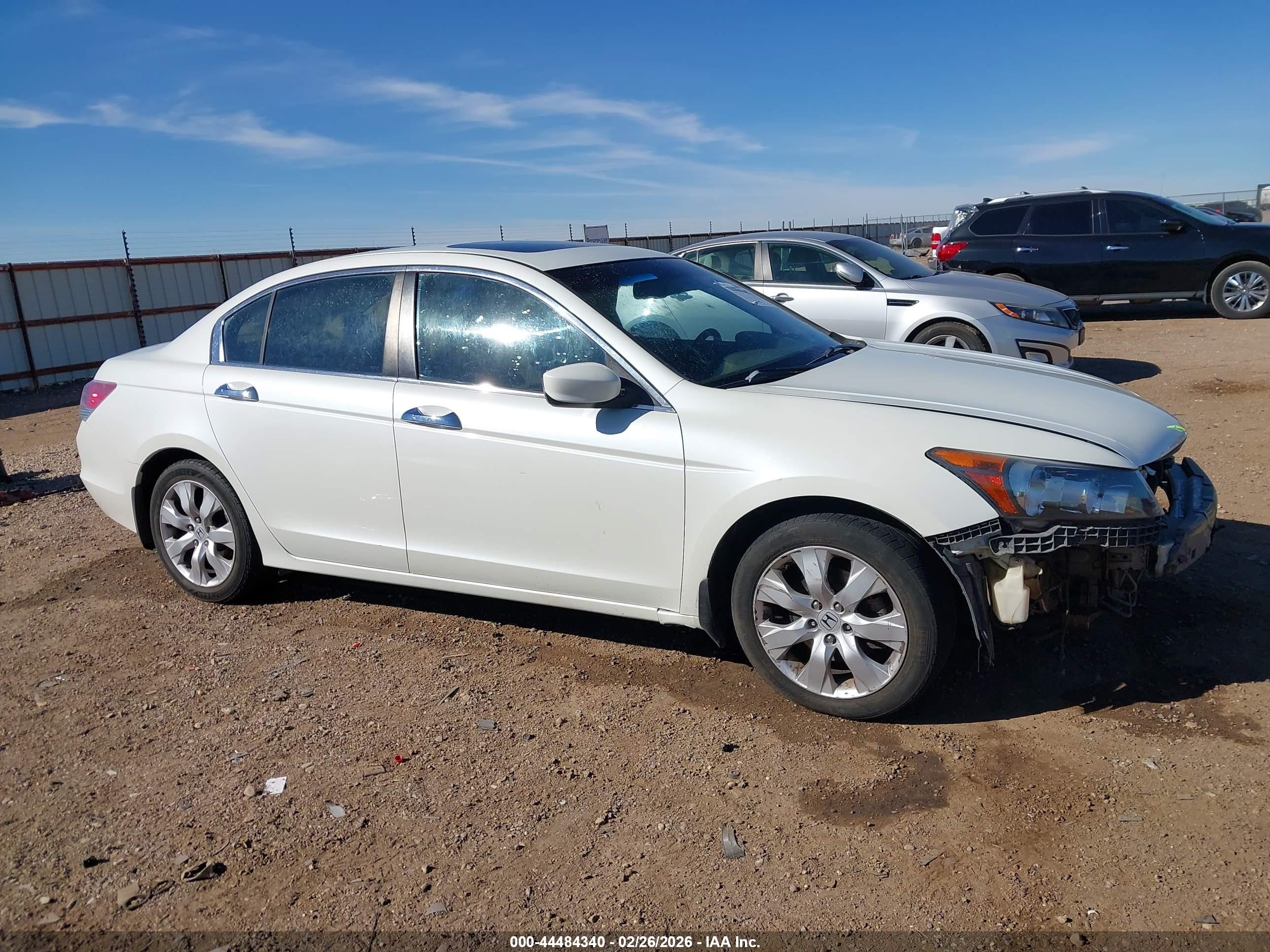 2009 Honda Accord 3.5 Ex-l White vin: 1HGCP36889A004524