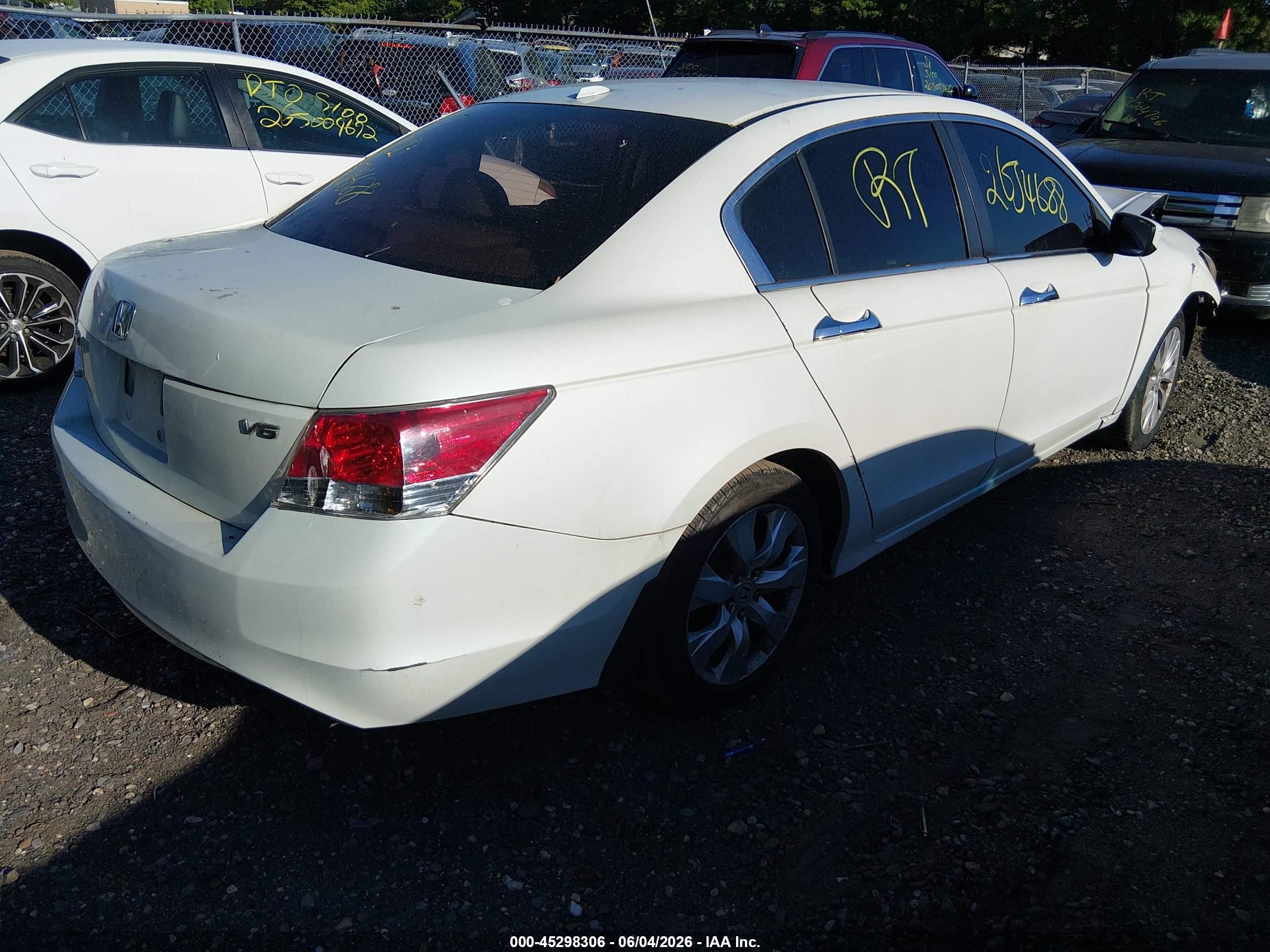 2009 Honda Accord 3.5 Ex-l White vin: 1HGCP36889A024577