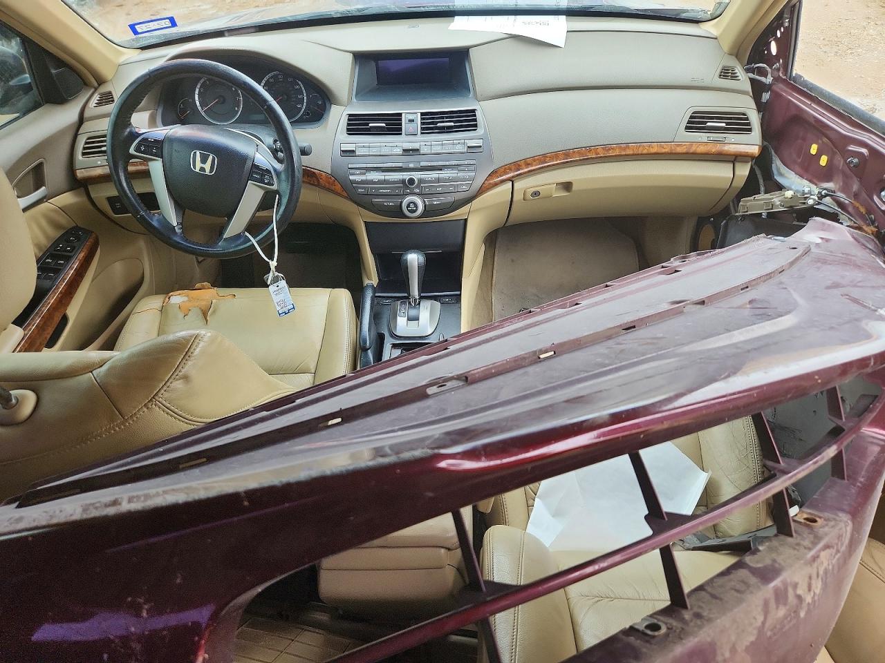 2009 Honda Accord Exl Burgundy vin: 1HGCP36889A025874