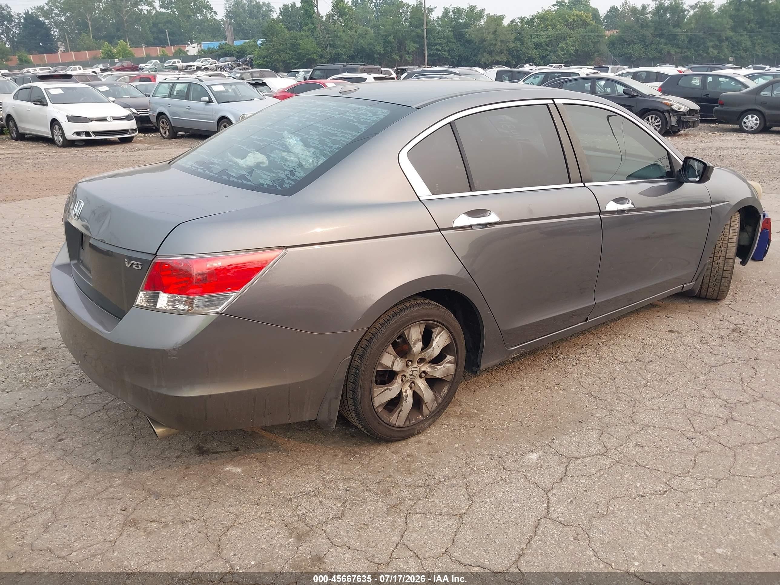 2009 Honda Accord 3.5 Ex-l Gray vin: 1HGCP36889A026832