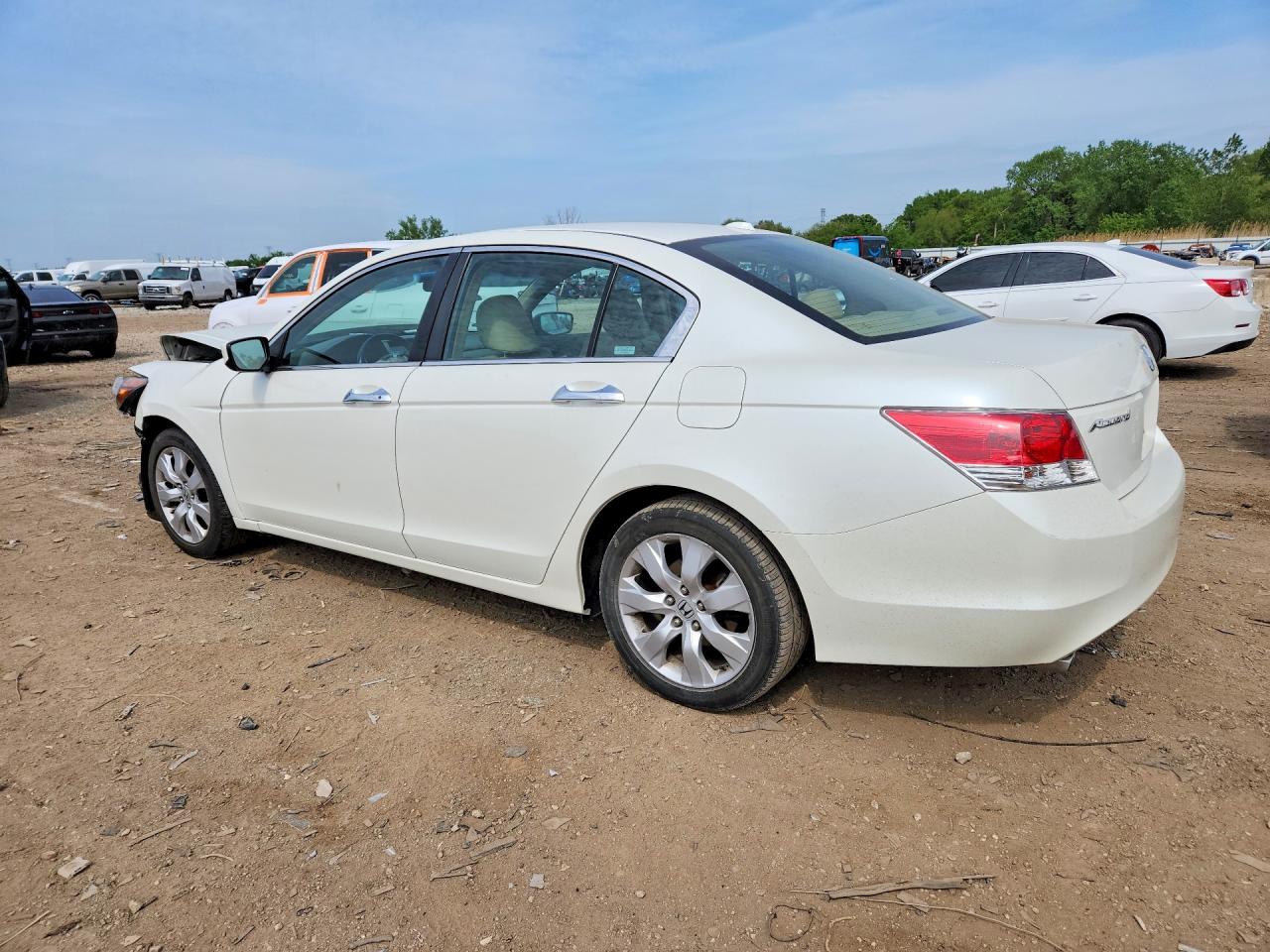 2009 Honda Accord Exl White vin: 1HGCP36889A047633