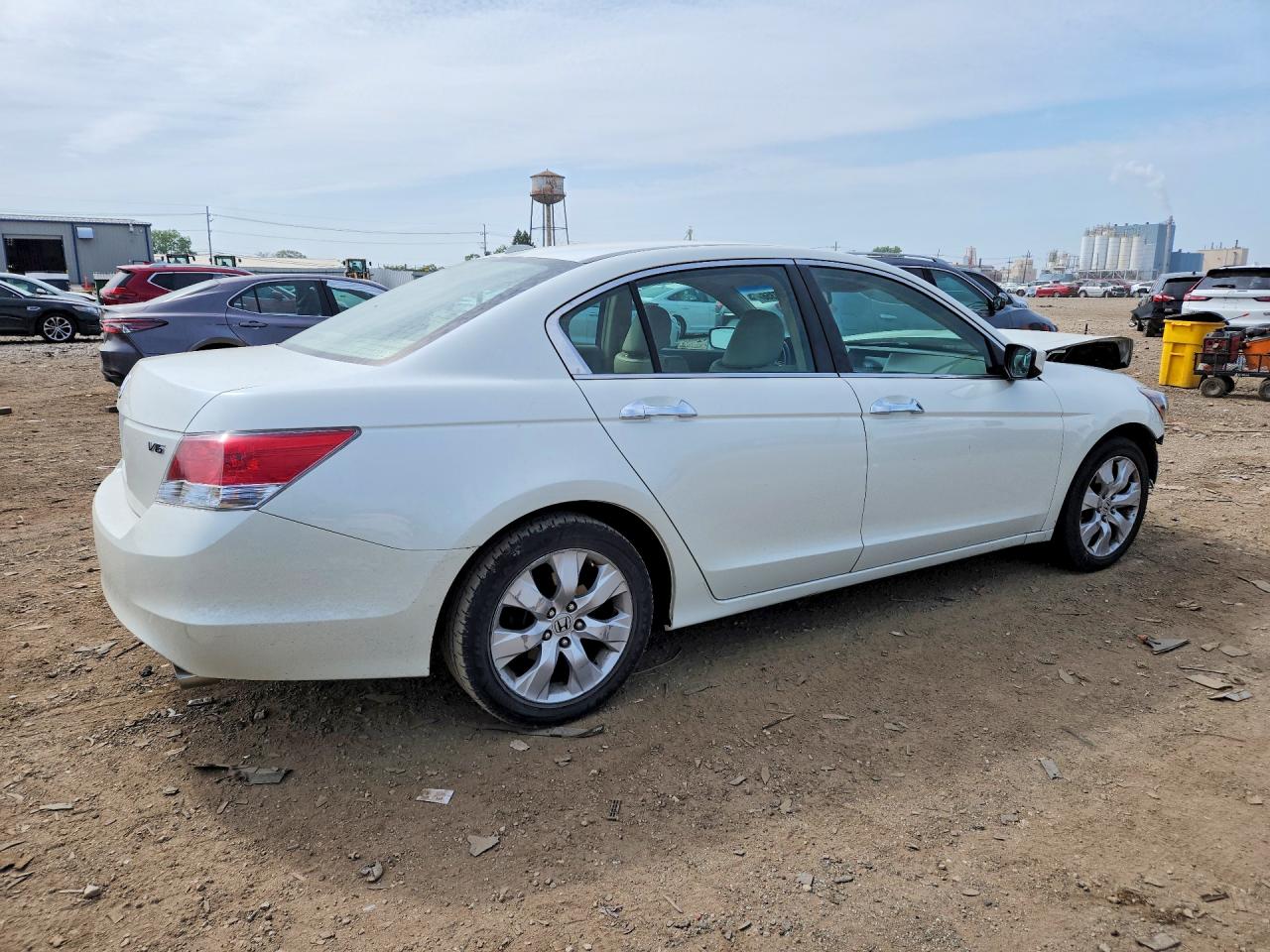 2009 Honda Accord Exl White vin: 1HGCP36889A047633