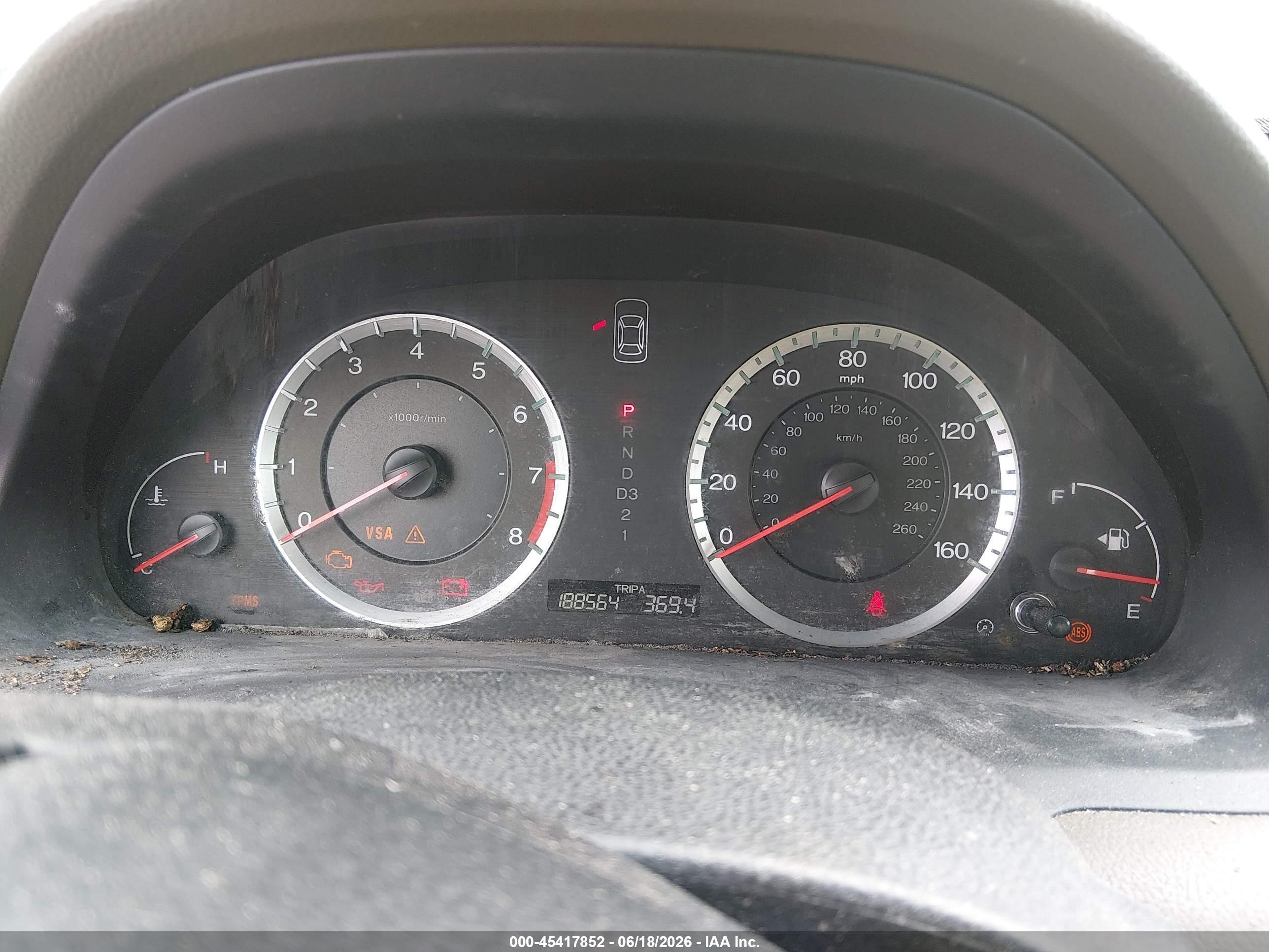 2009 Honda Accord 3.5 Ex-l White vin: 1HGCP36889A049396