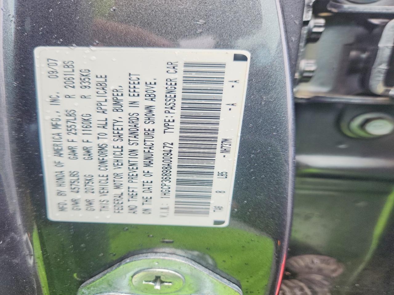 2008 Honda Accord Exl Gray vin: 1HGCP36898A009472