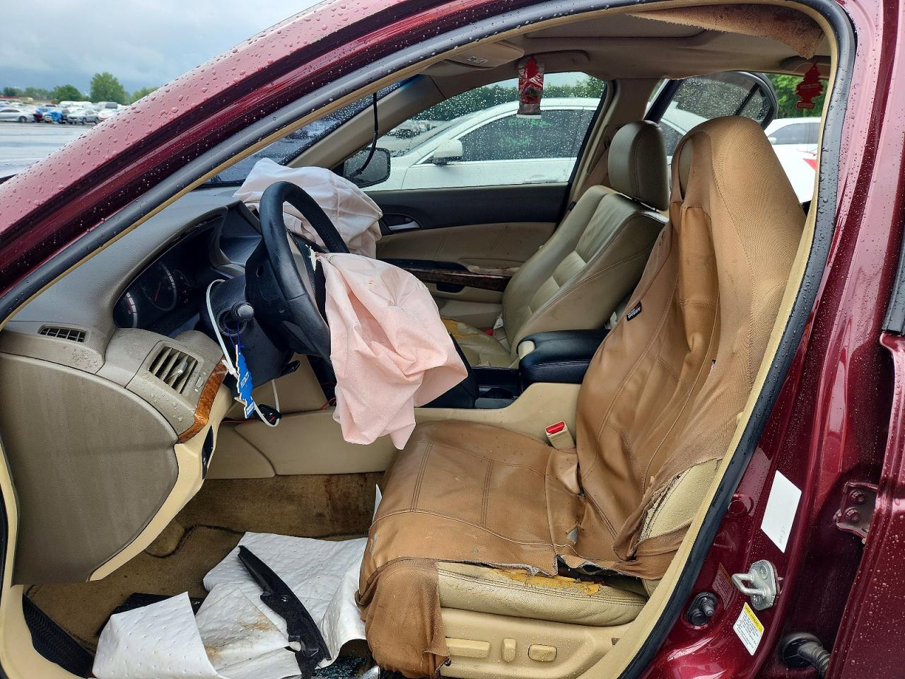 2008 Honda Accord Exl Burgundy vin: 1HGCP36898A011836
