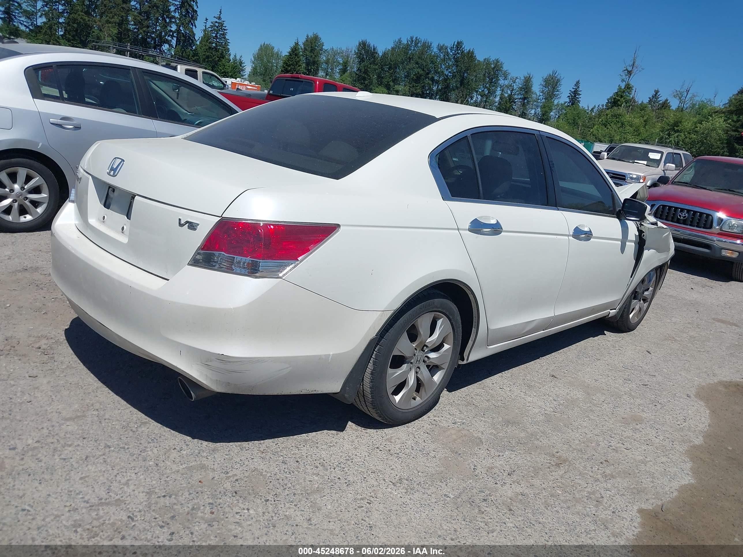 2008 Honda Accord 3.5 Ex-l White vin: 1HGCP36898A027552
