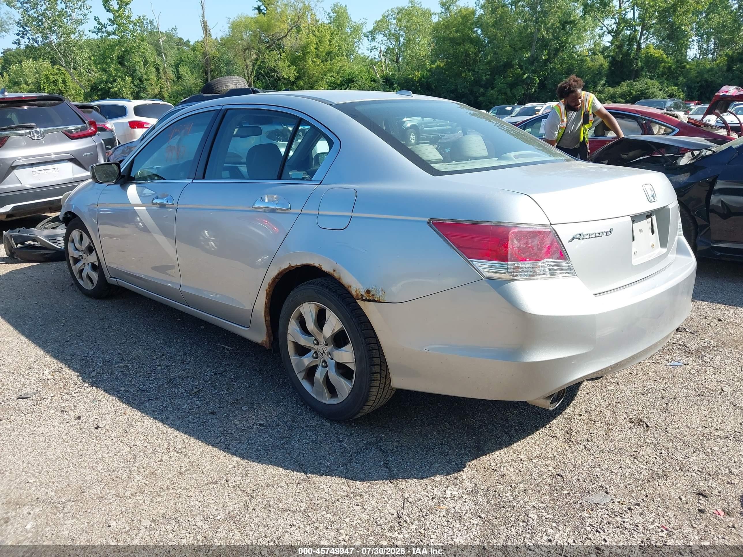 2008 Honda Accord 3.5 Ex-l Silver vin: 1HGCP36898A038101