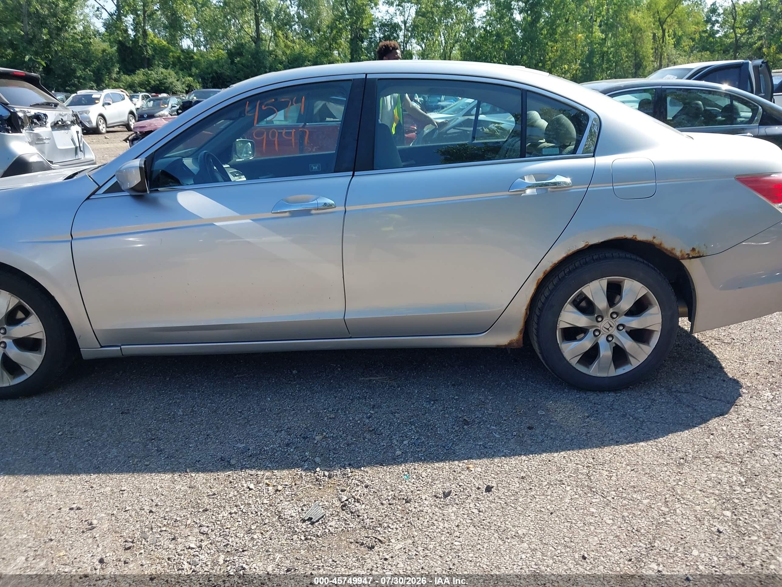 2008 Honda Accord 3.5 Ex-l Silver vin: 1HGCP36898A038101