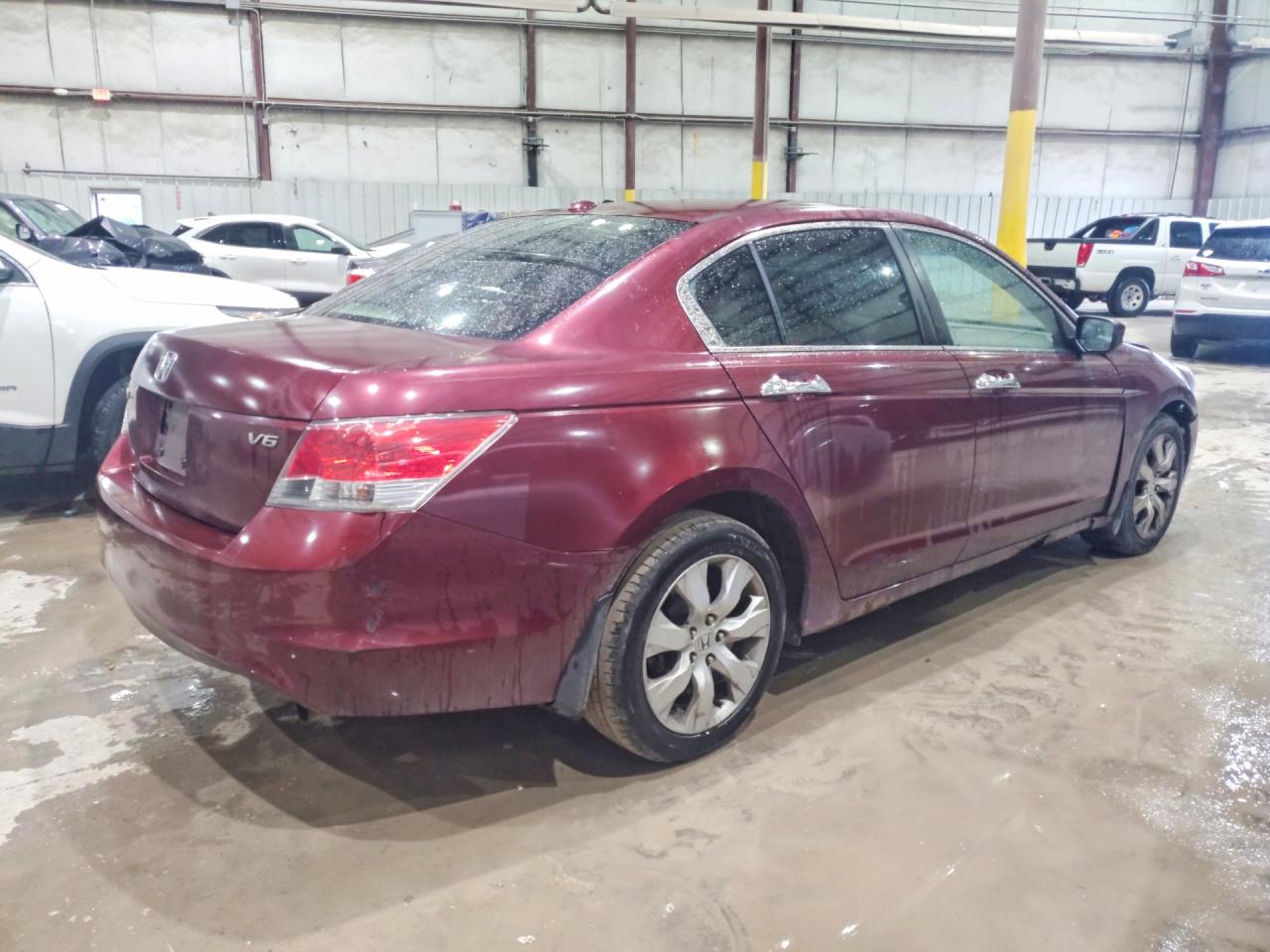 2008 Honda Accord Exl Бордовый vin: 1HGCP36898A039555