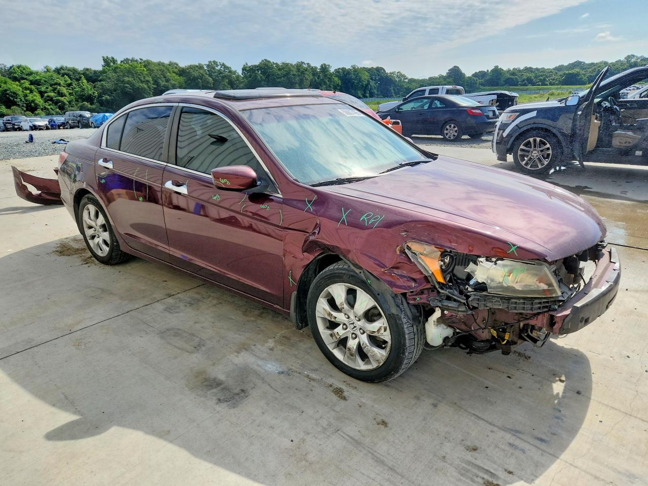 2008 Honda Accord Exl Purple vin: 1HGCP36898A040835