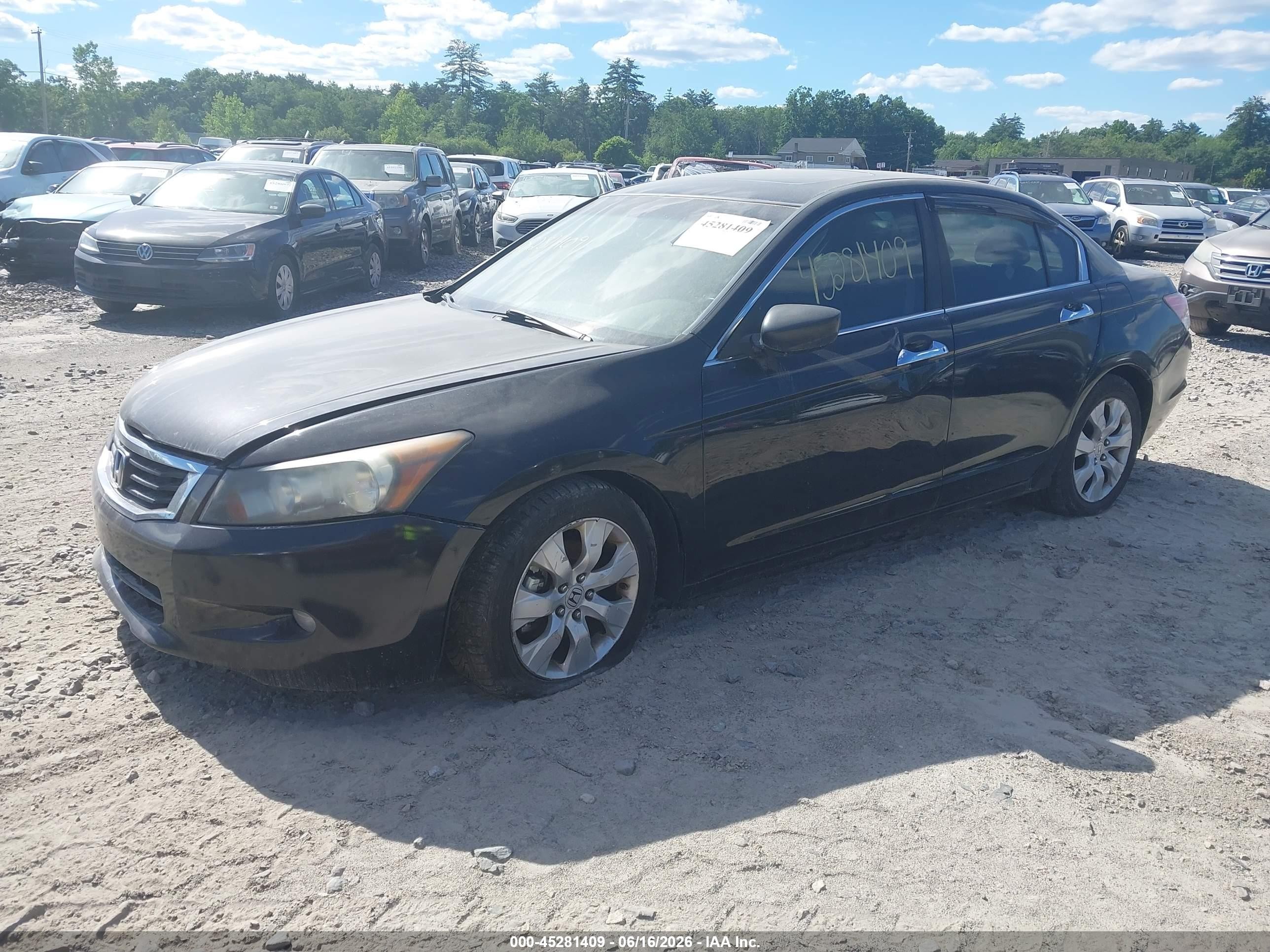 2008 Honda Accord 3.5 Ex-l Black vin: 1HGCP36898A072040