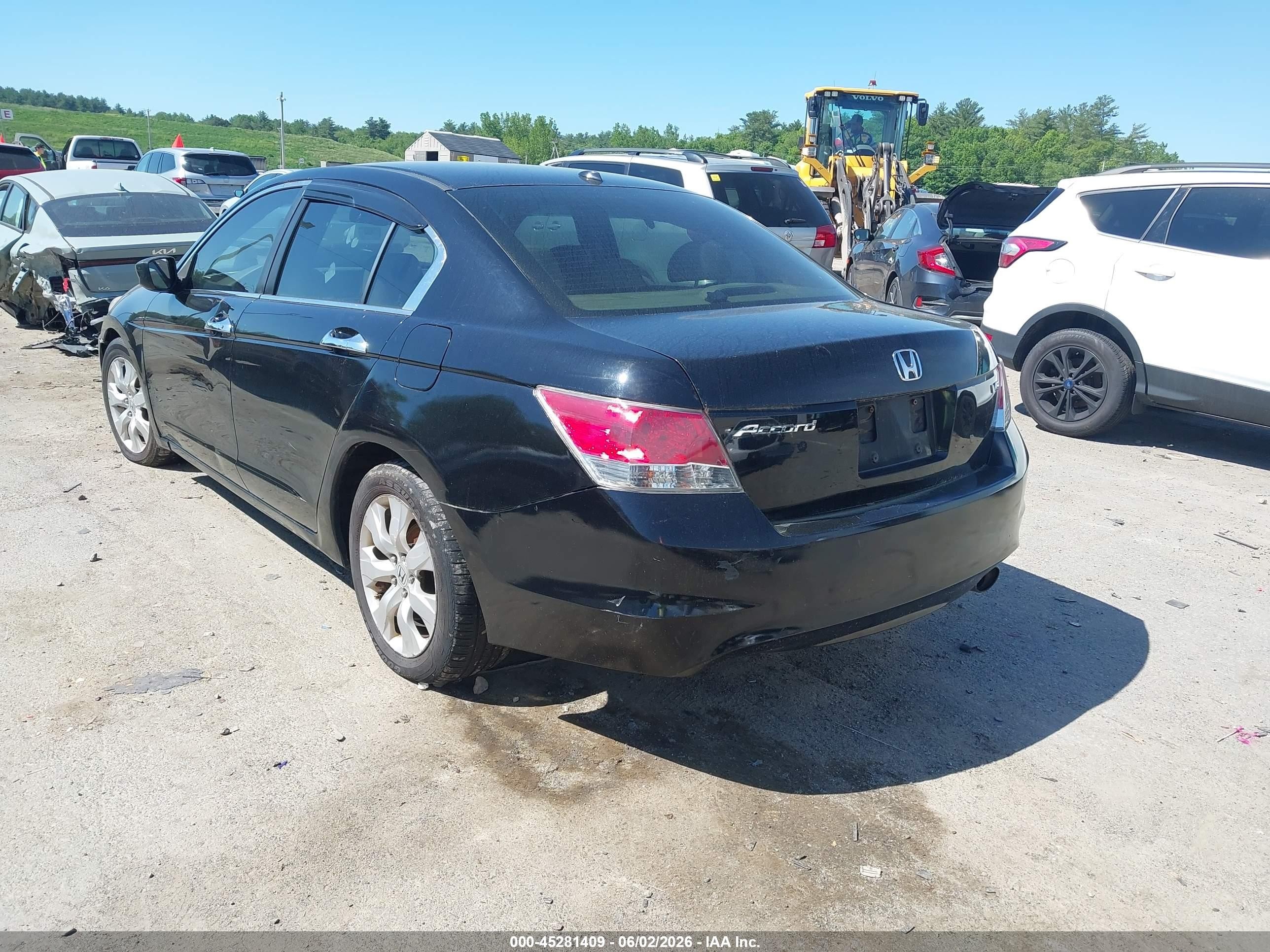 2008 Honda Accord 3.5 Ex-l Black vin: 1HGCP36898A072040