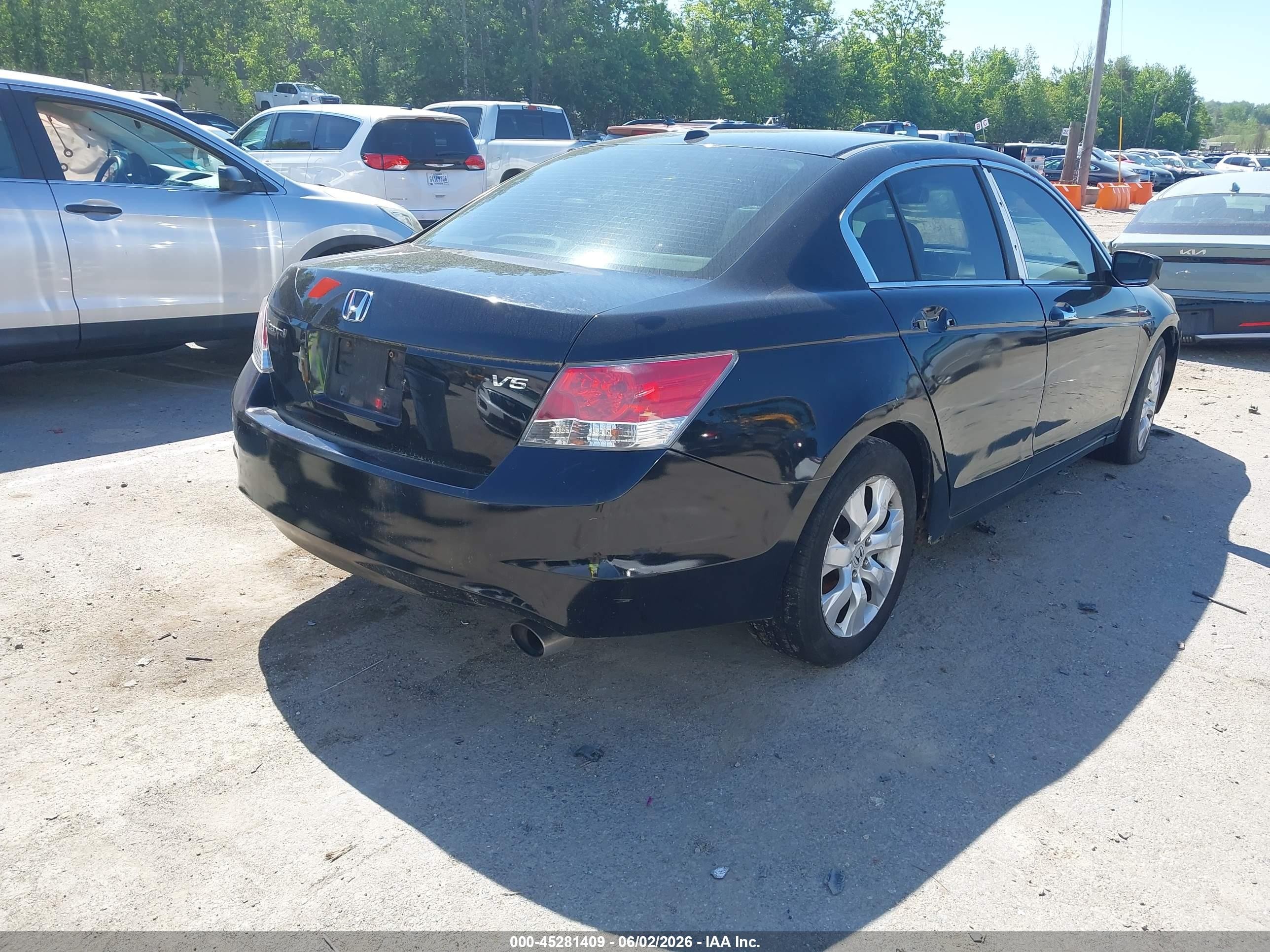 2008 Honda Accord 3.5 Ex-l Black vin: 1HGCP36898A072040