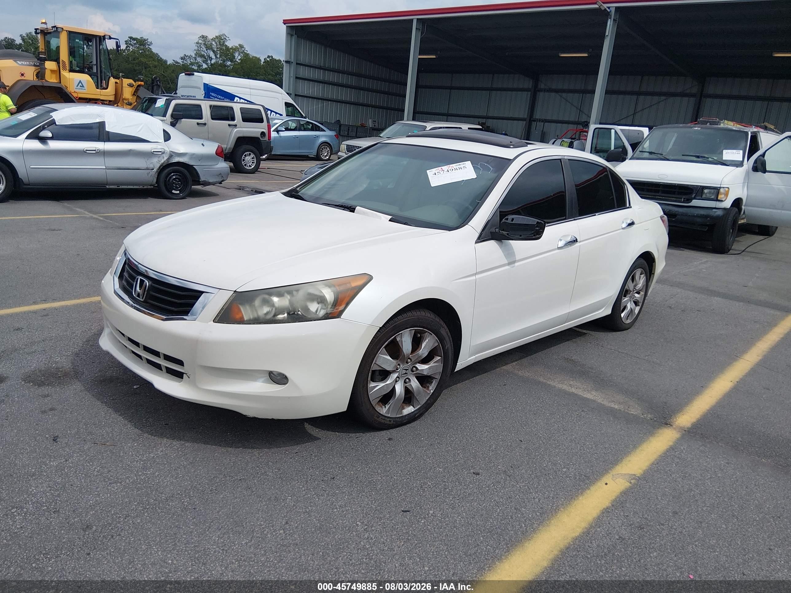 2008 Honda Accord 3.5 Ex-l White vin: 1HGCP36898A076525