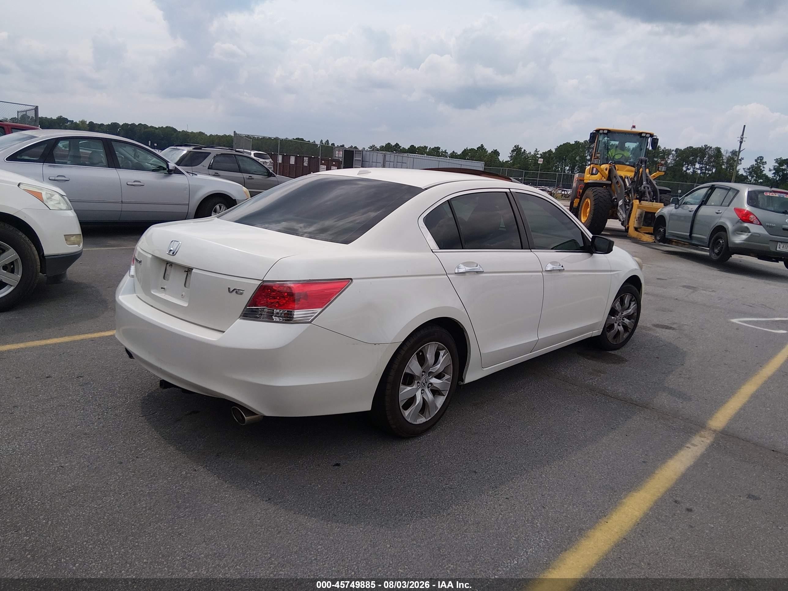 2008 Honda Accord 3.5 Ex-l White vin: 1HGCP36898A076525