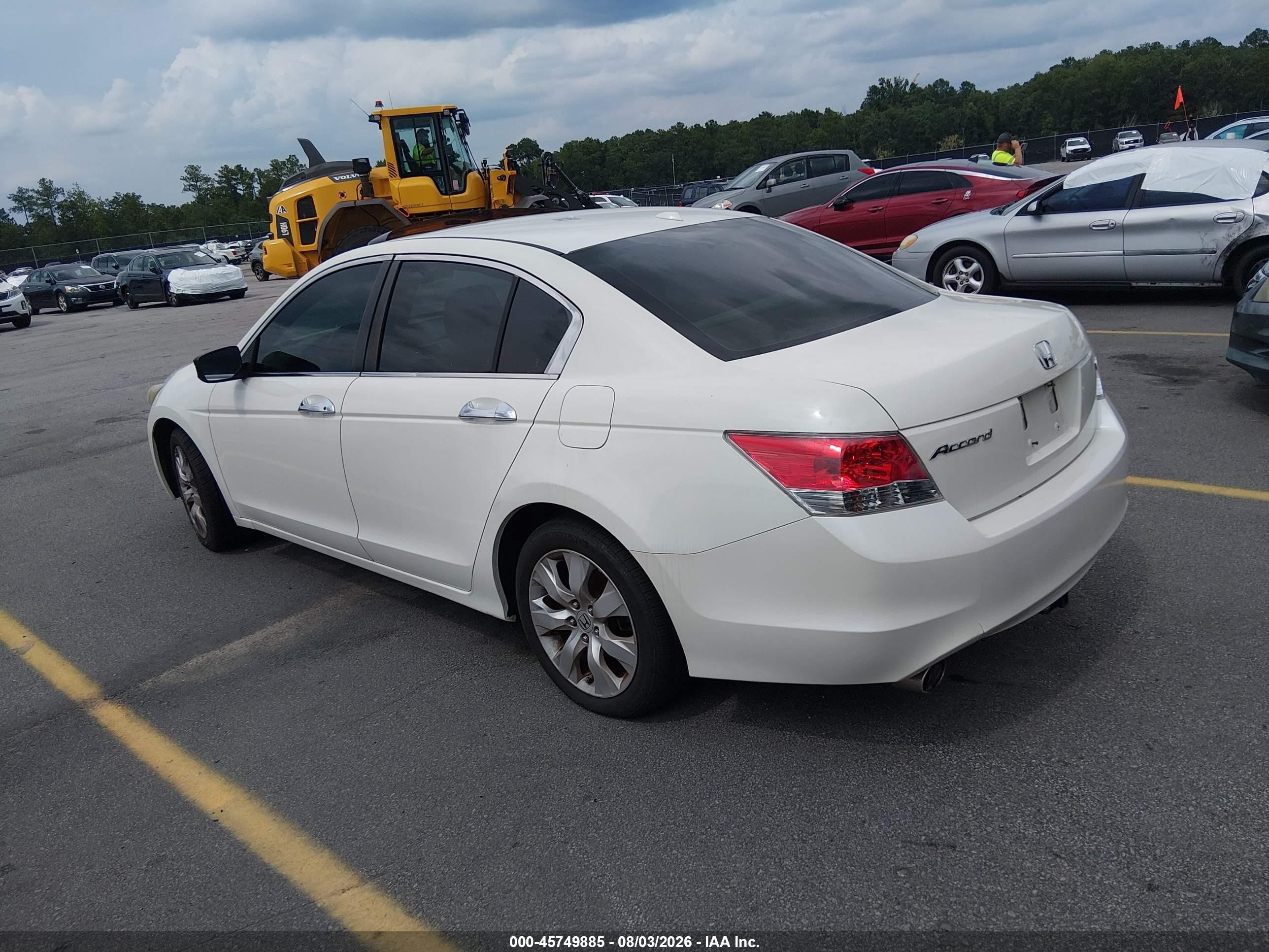 2008 Honda Accord 3.5 Ex-l White vin: 1HGCP36898A076525