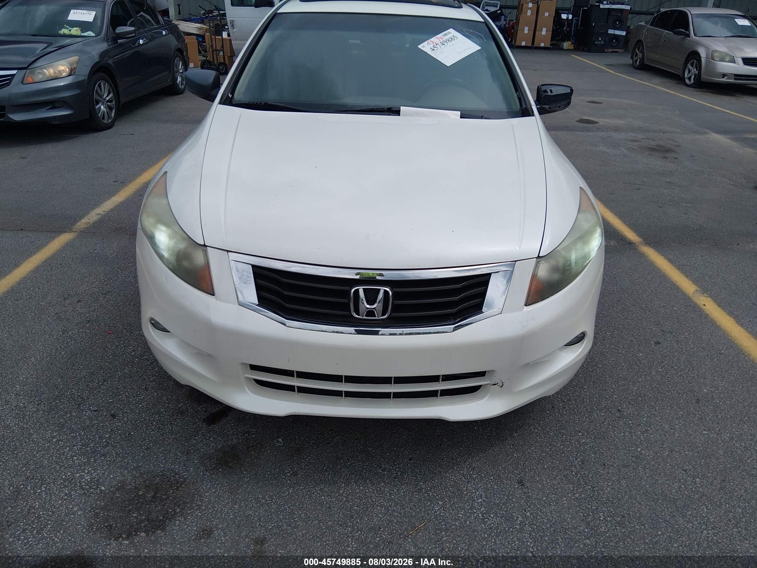 2008 Honda Accord 3.5 Ex-l White vin: 1HGCP36898A076525