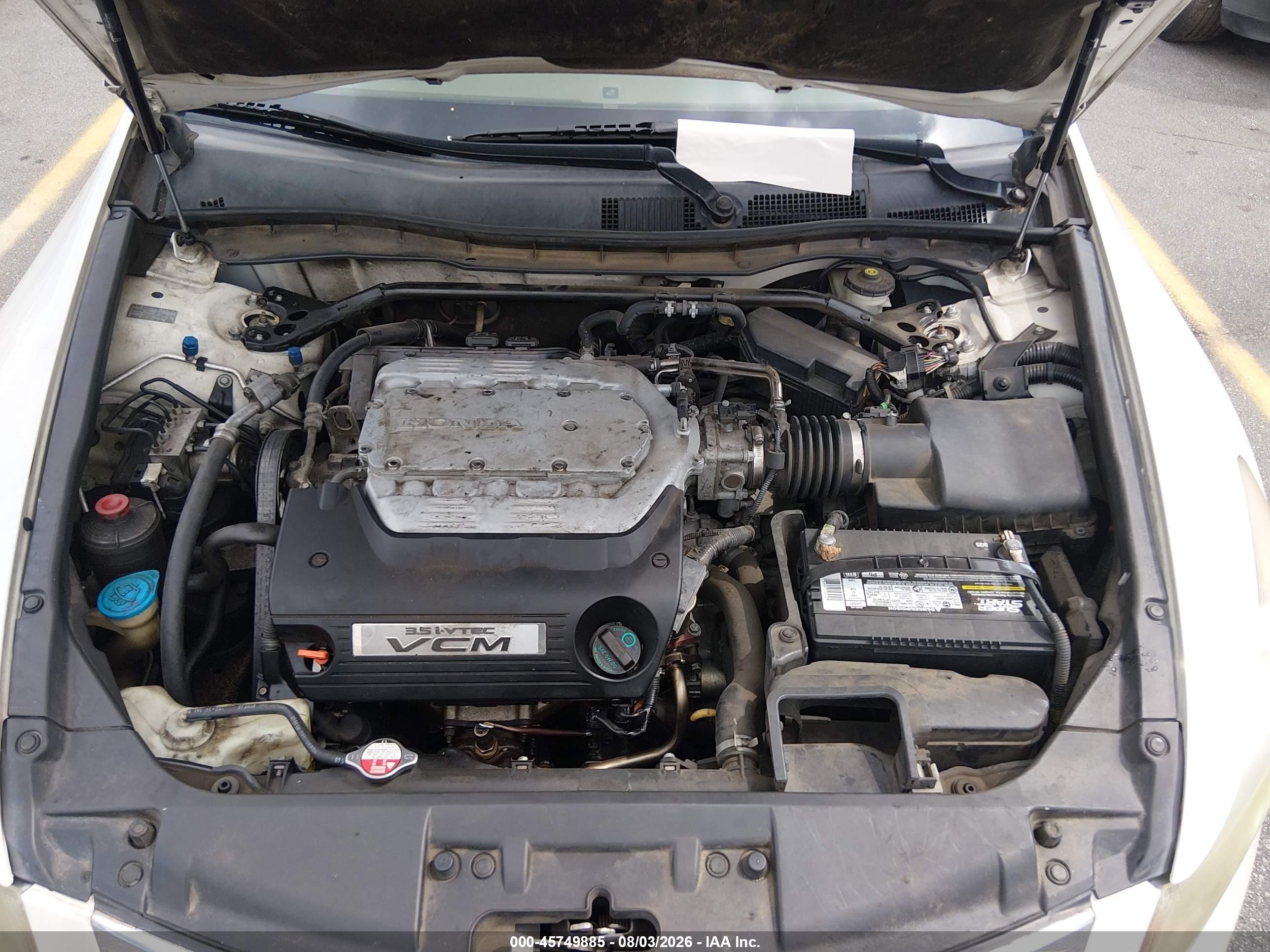 2008 Honda Accord 3.5 Ex-l White vin: 1HGCP36898A076525