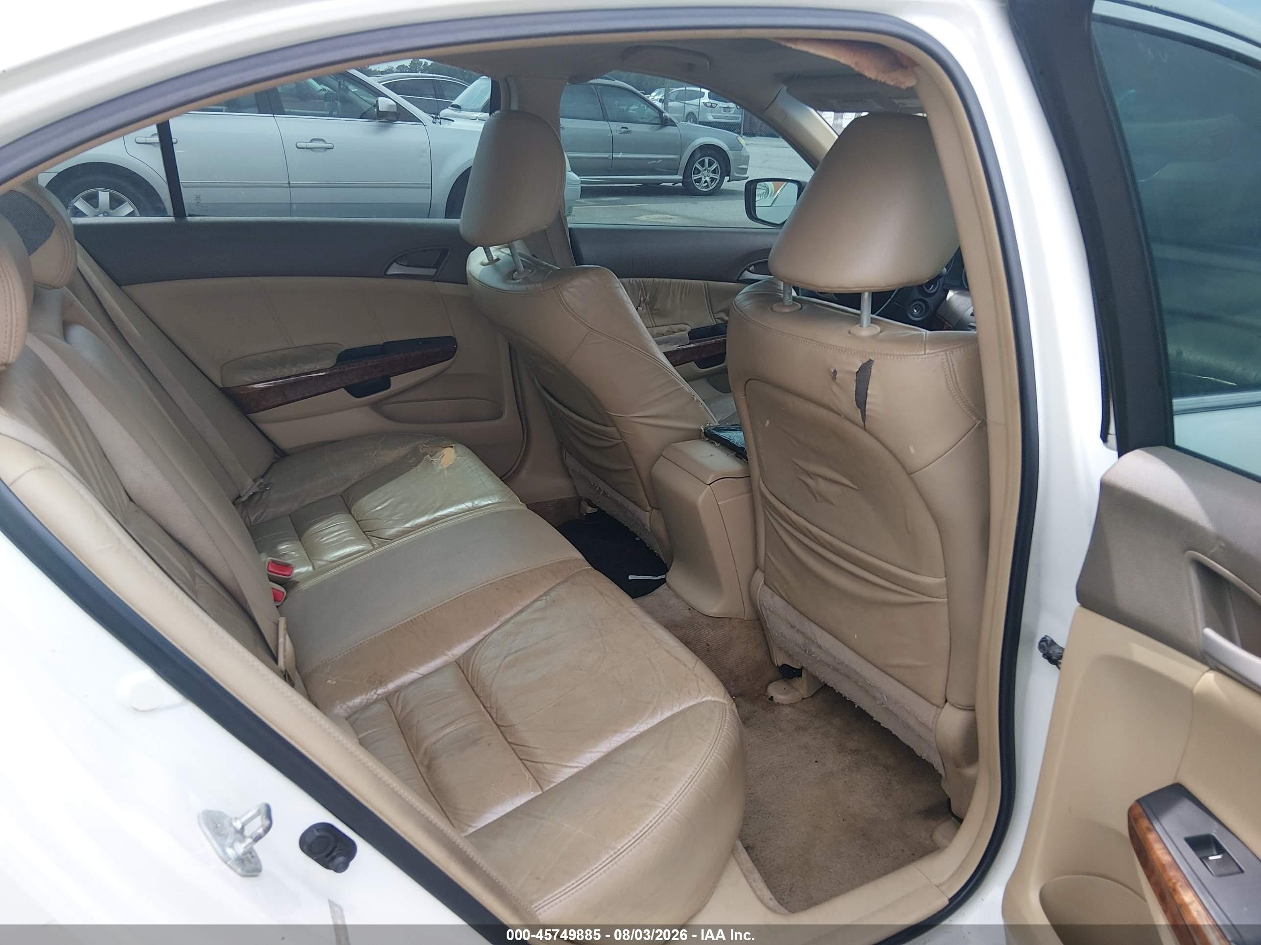 2008 Honda Accord 3.5 Ex-l White vin: 1HGCP36898A076525
