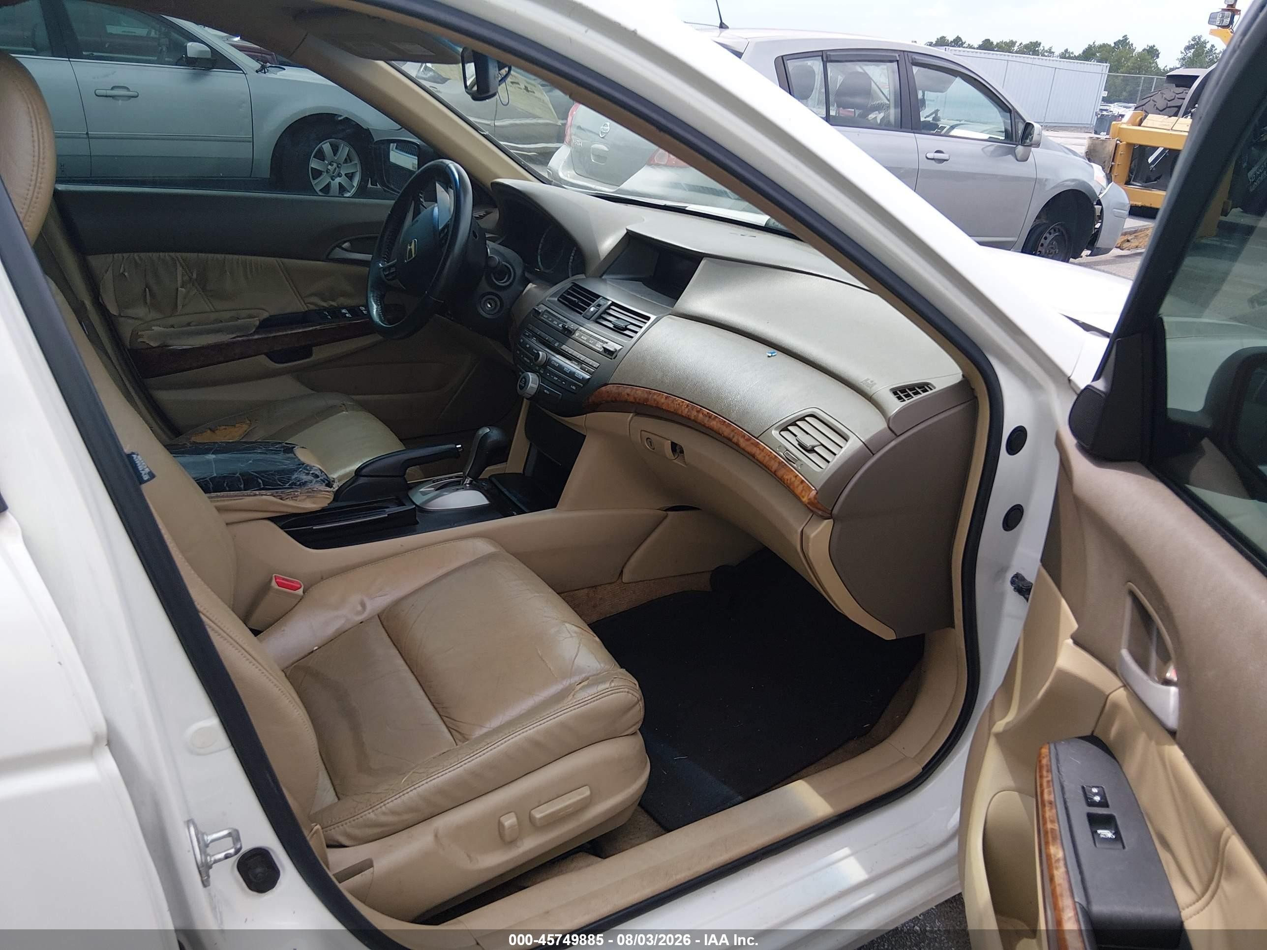2008 Honda Accord 3.5 Ex-l White vin: 1HGCP36898A076525