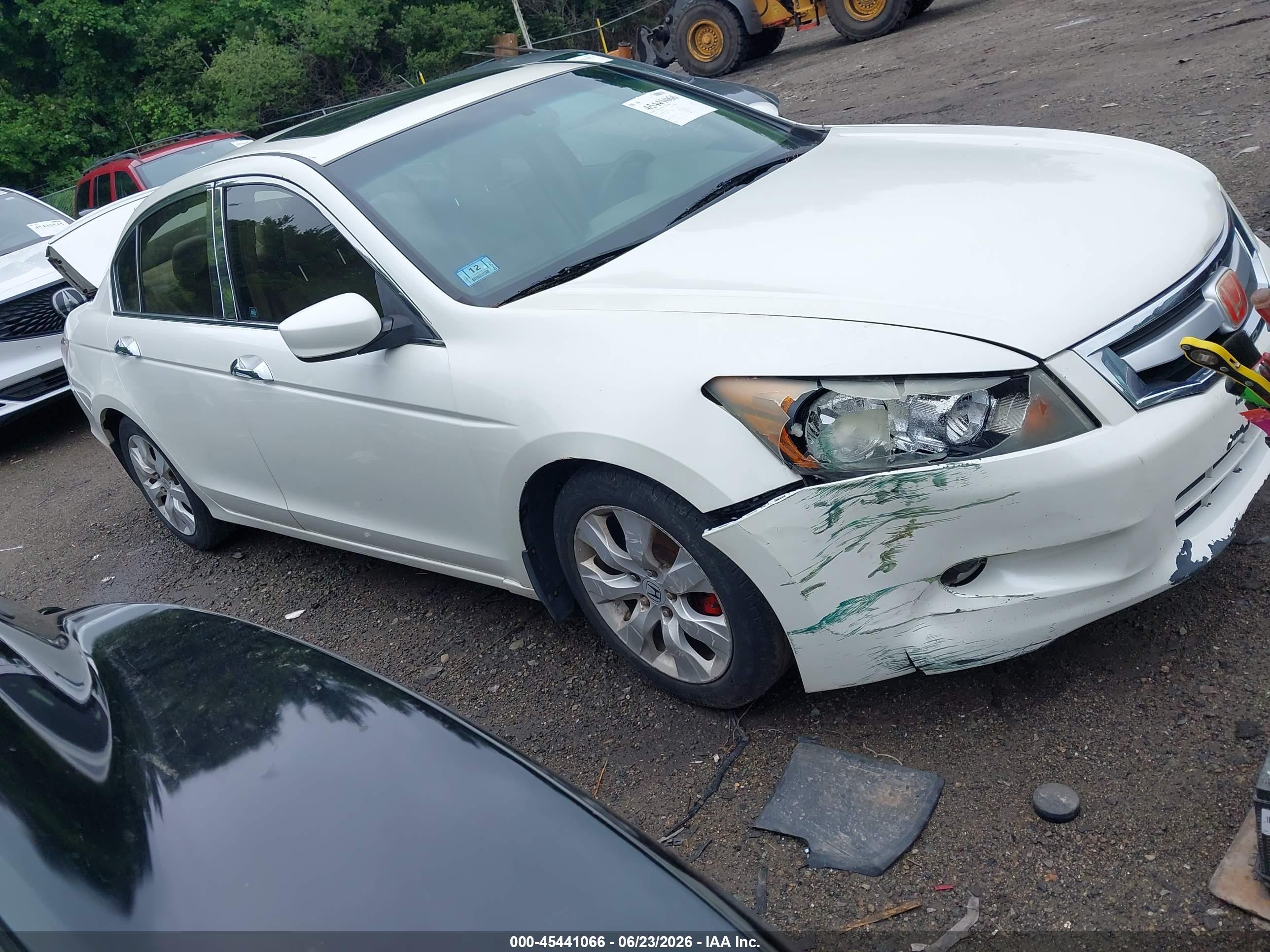 2009 Honda Accord 3.5 Ex-l White vin: 1HGCP36899A003060