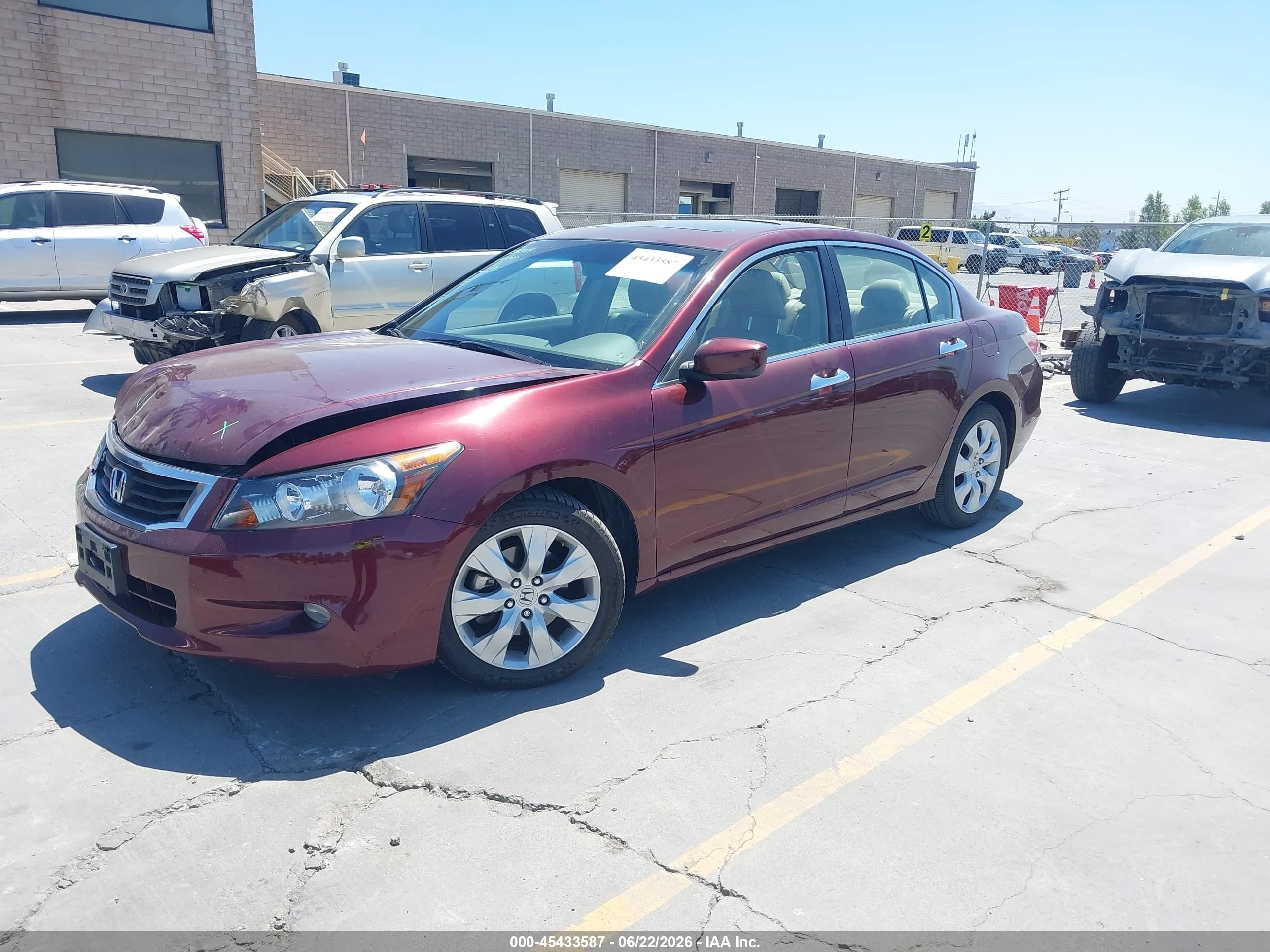 2009 Honda Accord 3.5 Ex-l Red vin: 1HGCP36899A040304