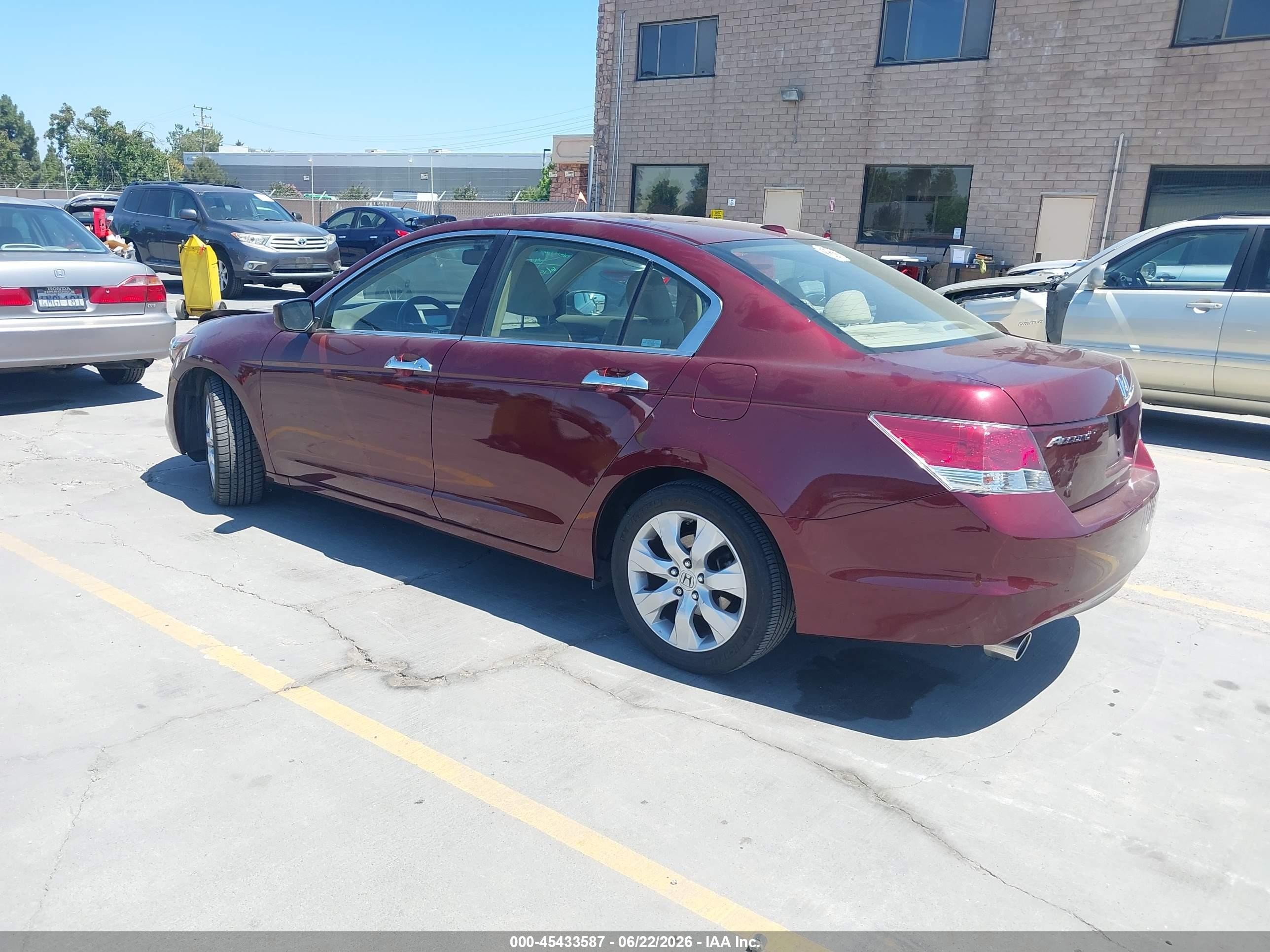 2009 Honda Accord 3.5 Ex-l Red vin: 1HGCP36899A040304