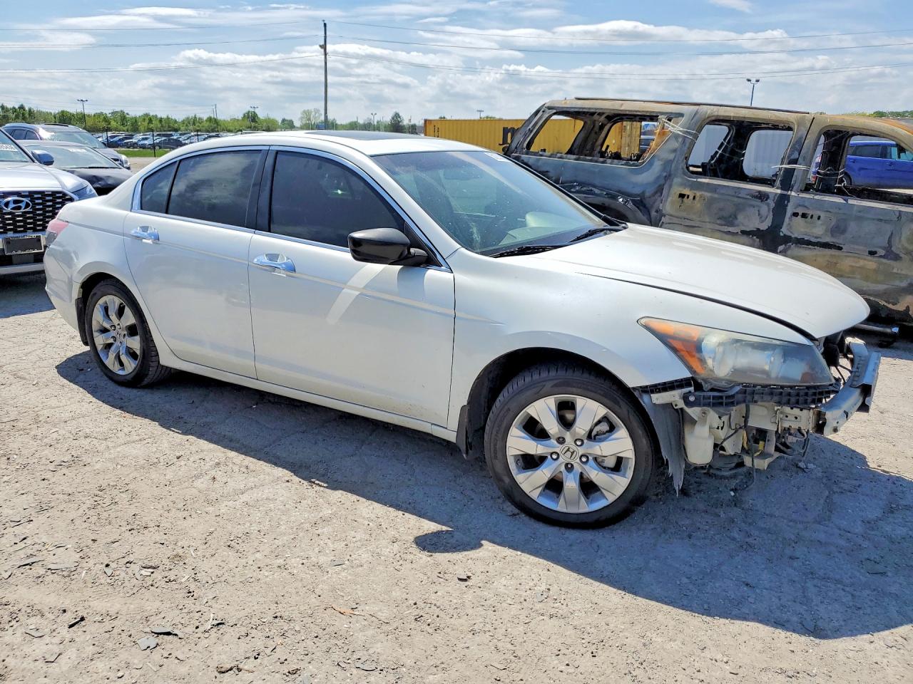 2009 Honda Accord Exl White vin: 1HGCP36899A048161