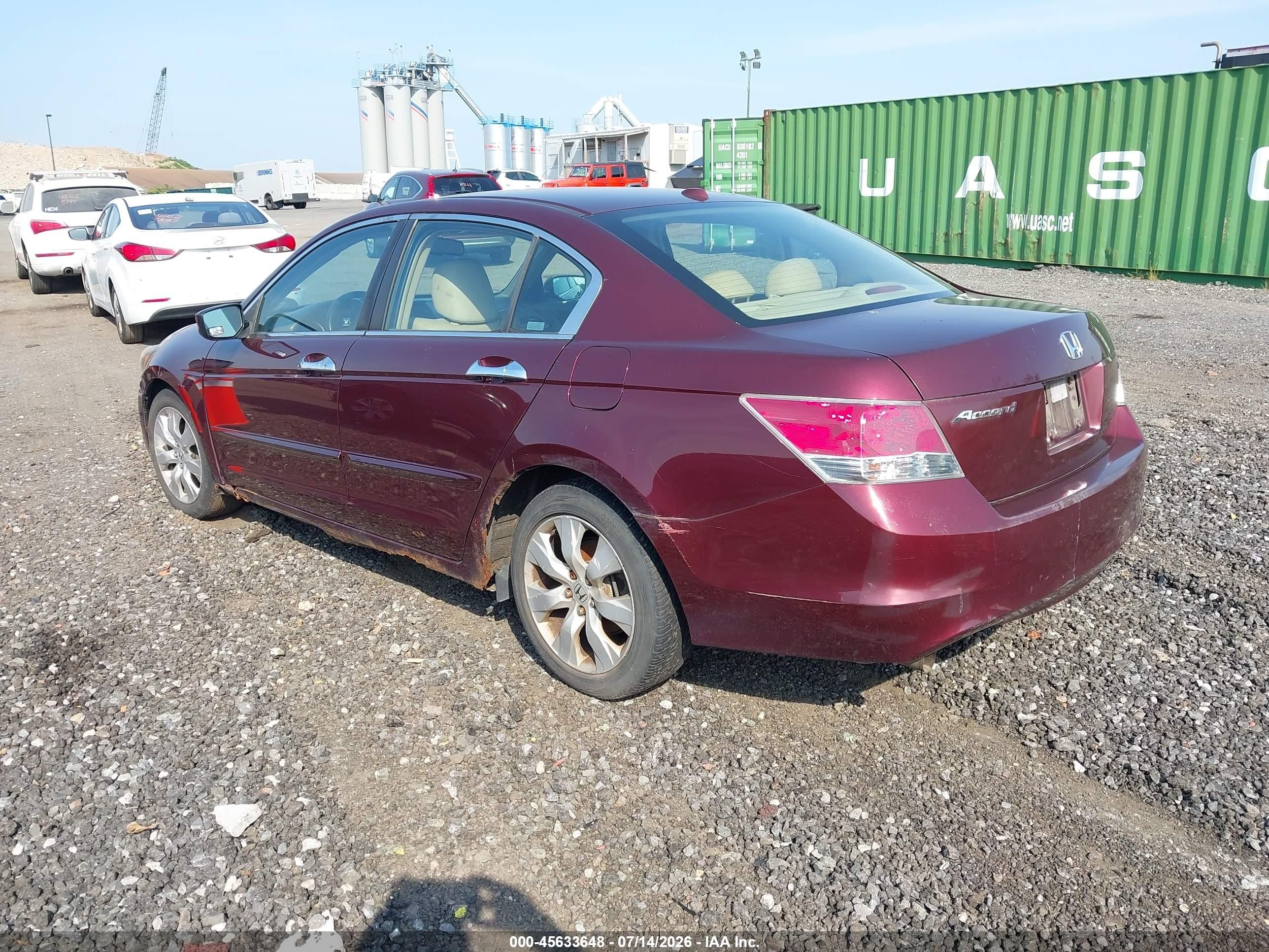 2008 Honda Accord 3.5 Ex-l Красный vin: 1HGCP368X8A022263