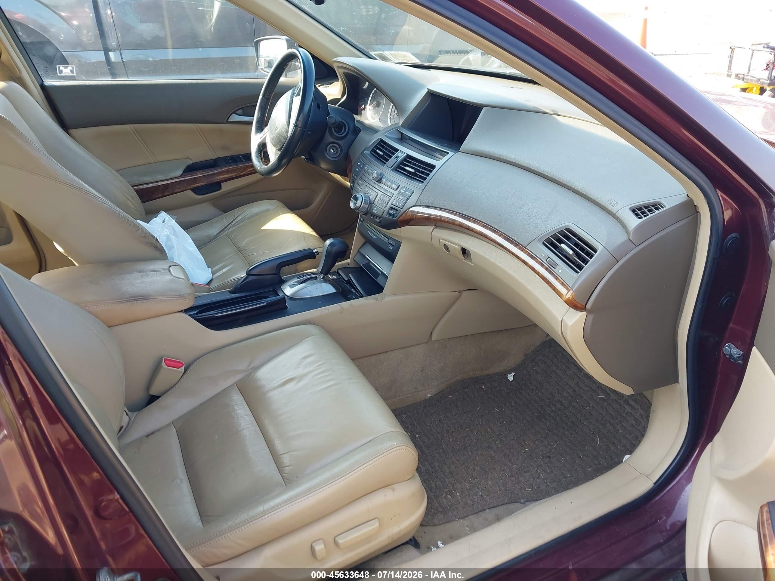 2008 Honda Accord 3.5 Ex-l Красный vin: 1HGCP368X8A022263