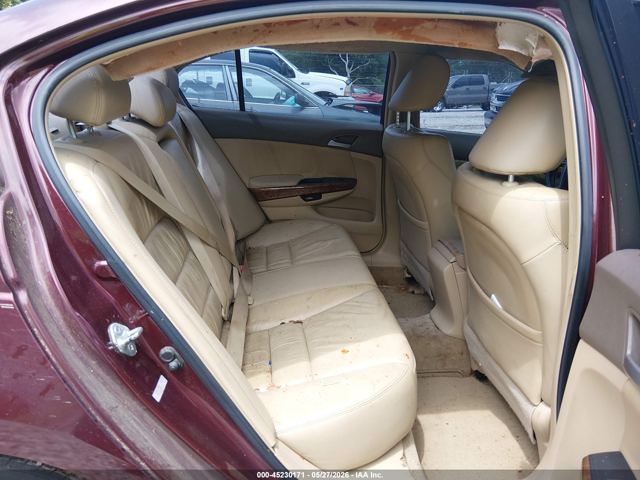 2008 Honda Accord 3.5 Ex-l Бордовый vin: 1HGCP368X8A022988