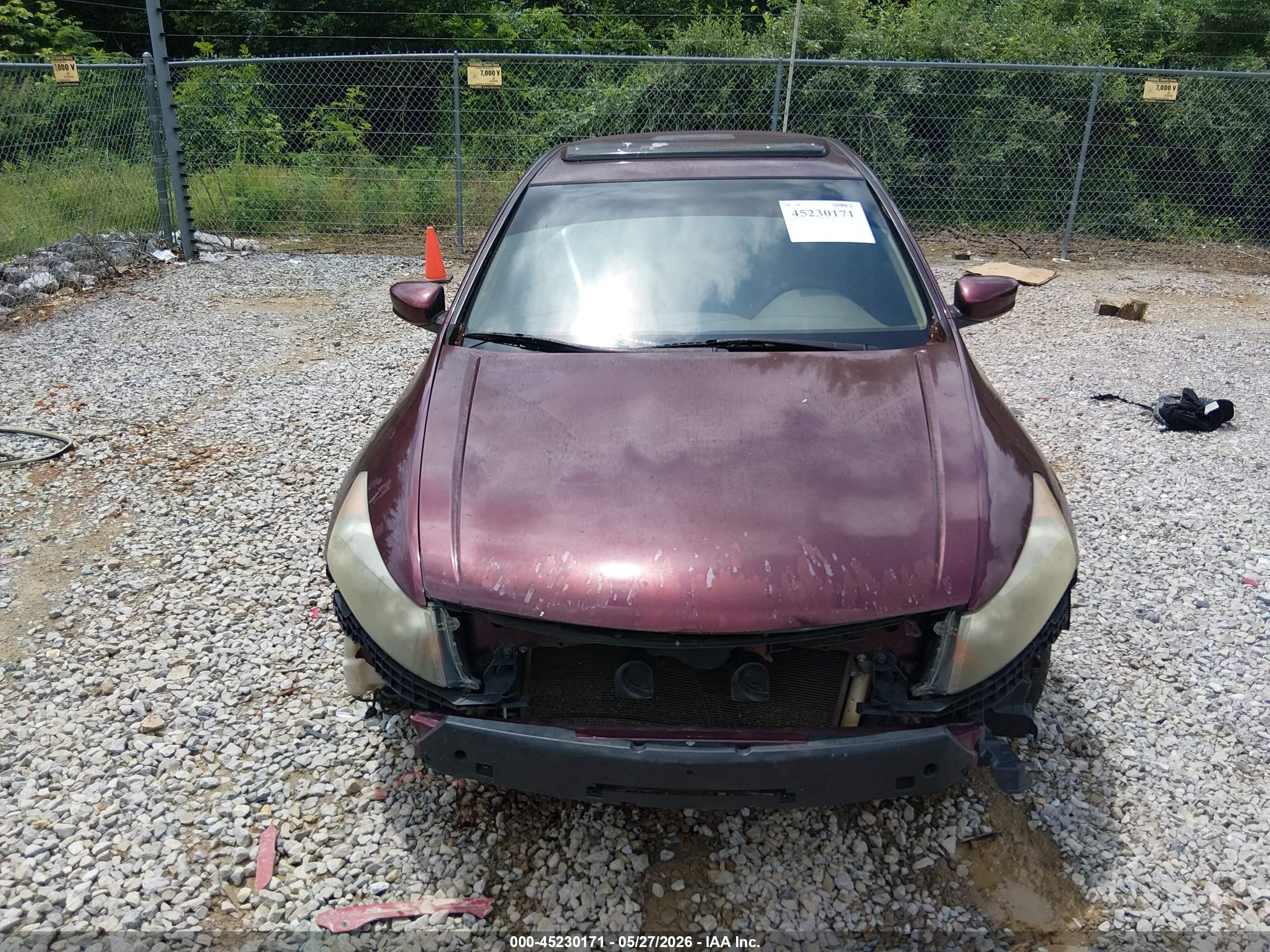 2008 Honda Accord 3.5 Ex-l Бордовый vin: 1HGCP368X8A022988
