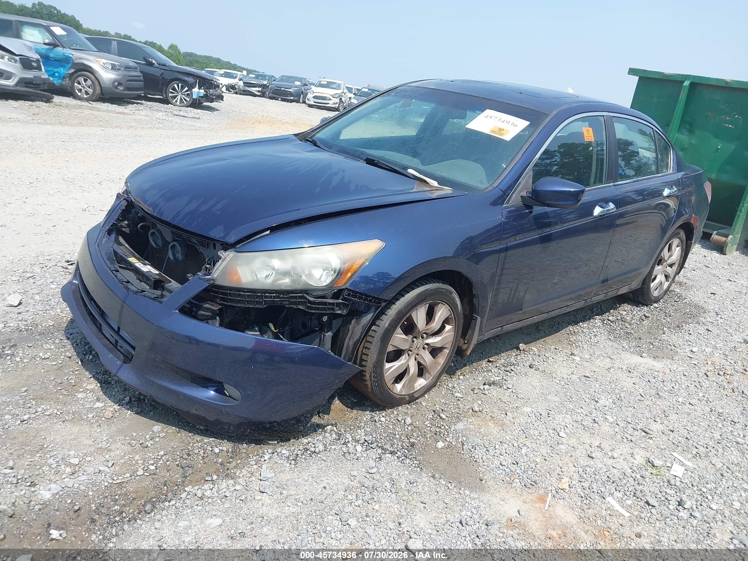 2008 Honda Accord 3.5 Ex-l Синий vin: 1HGCP368X8A065386