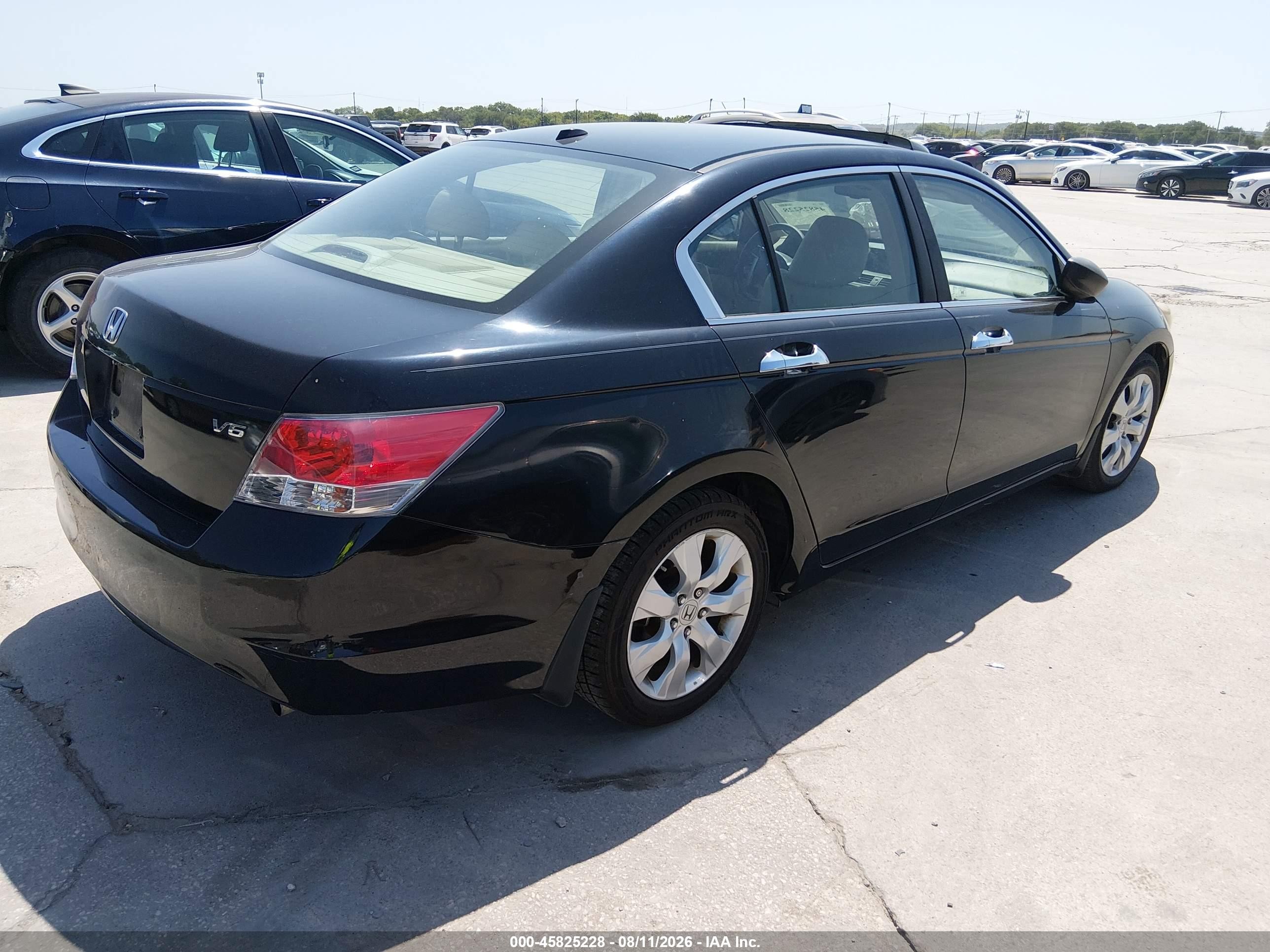 2008 Honda Accord 3.5 Ex-l Black vin: 1HGCP368X8A074315
